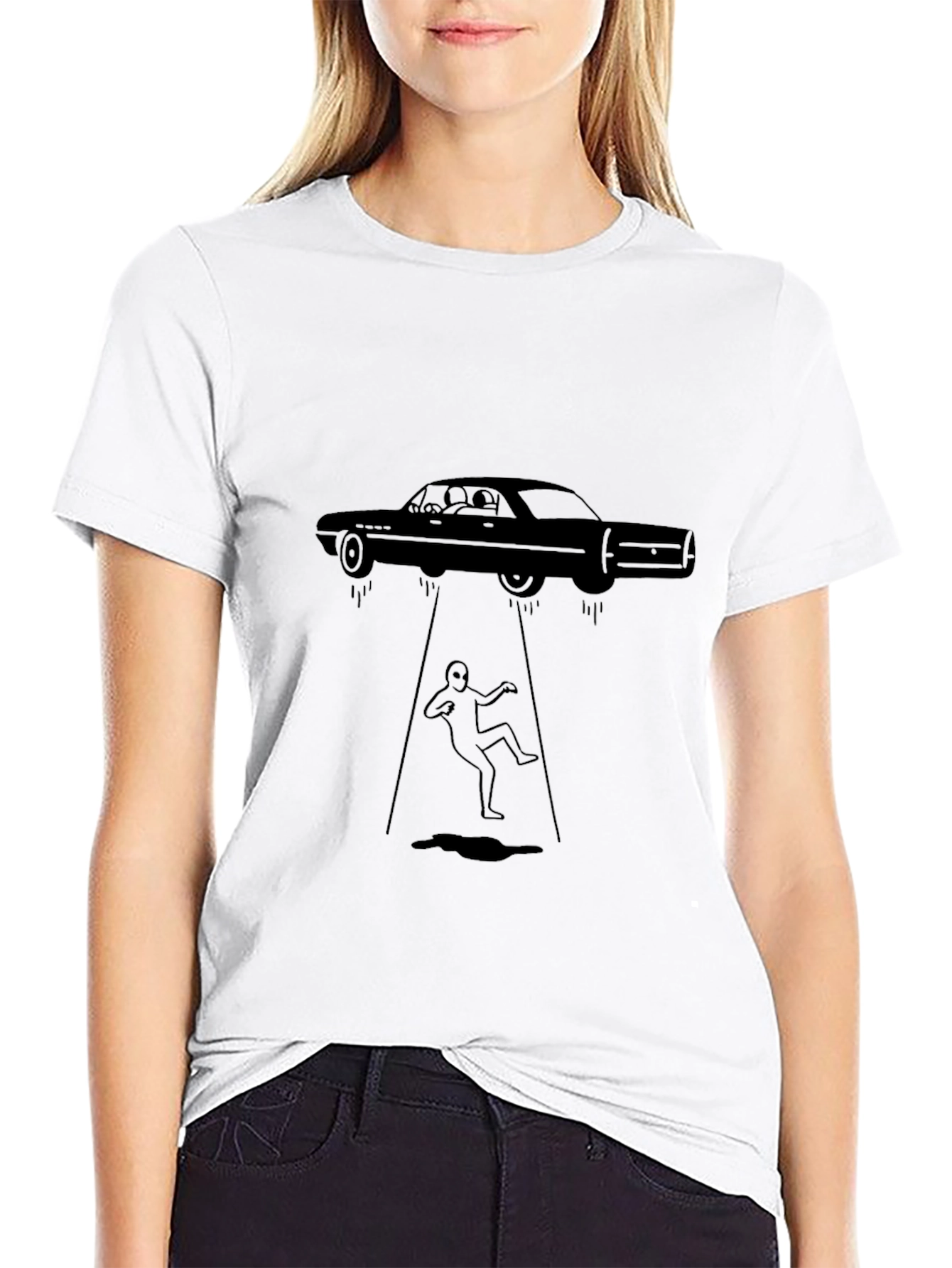 Camiseta Negra: Abducción Automovilística