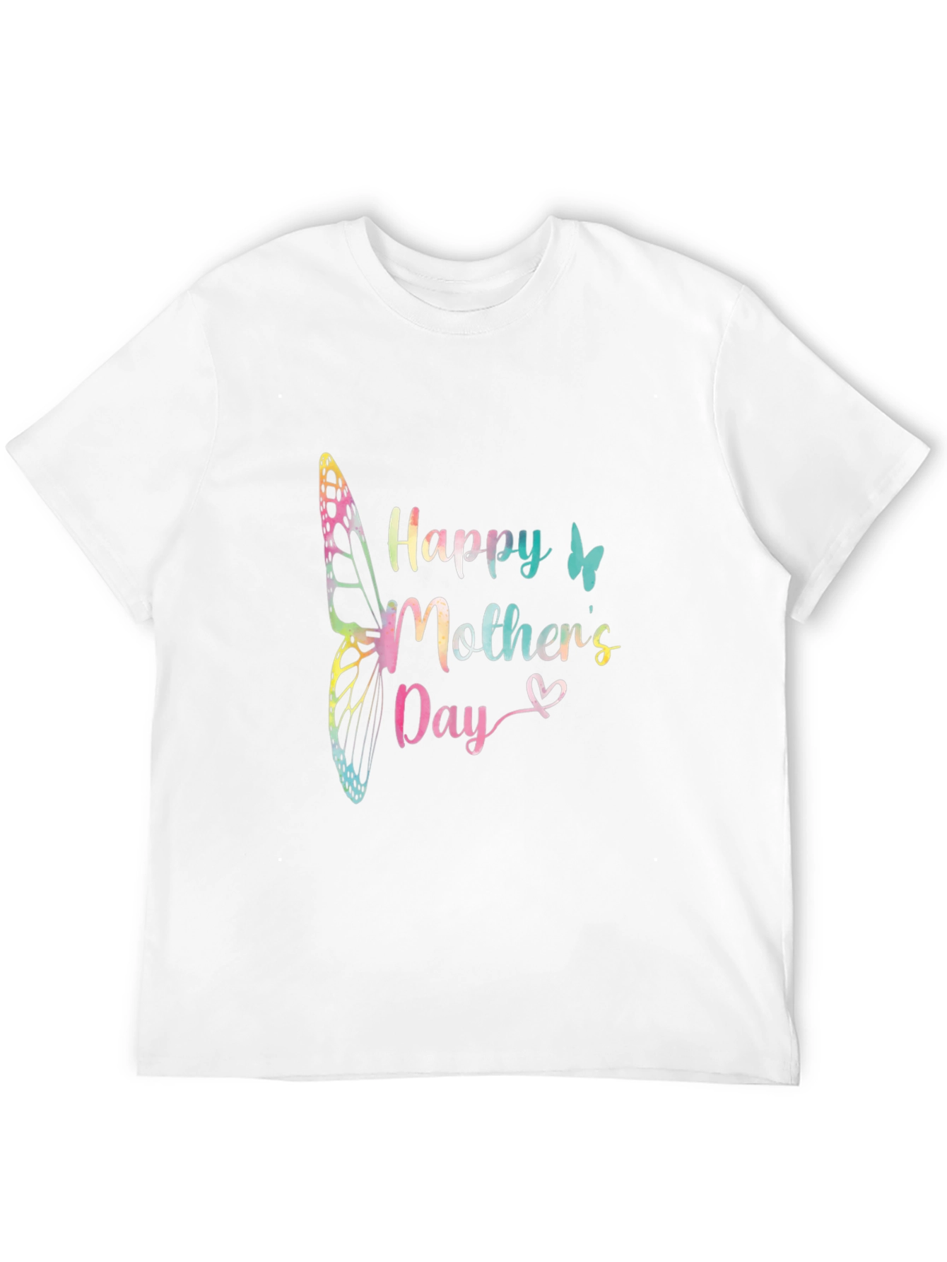 Camiseta Negra Feliz Día de la Madre con Mariposa