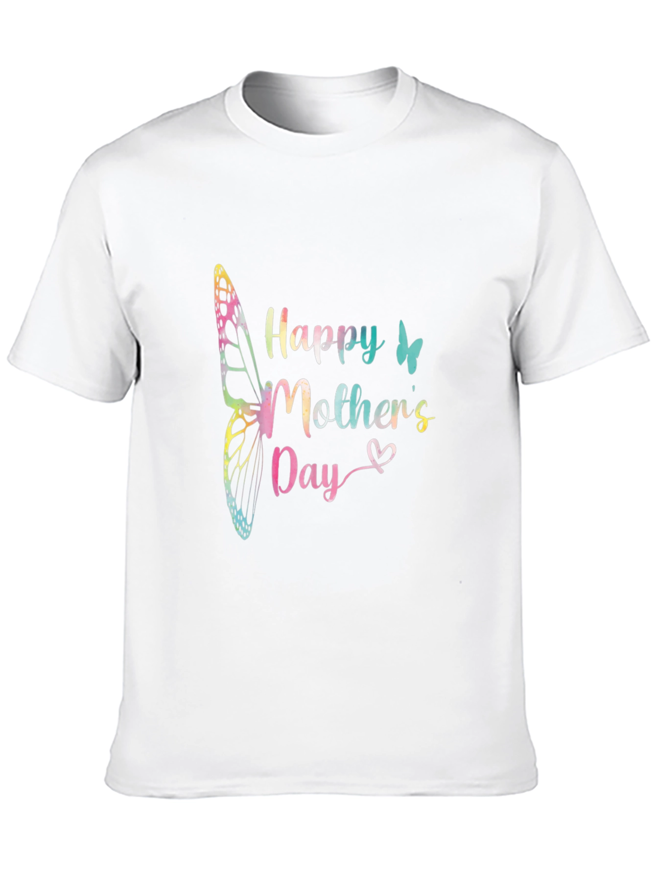 Camiseta Negra Feliz Día de la Madre con Mariposa