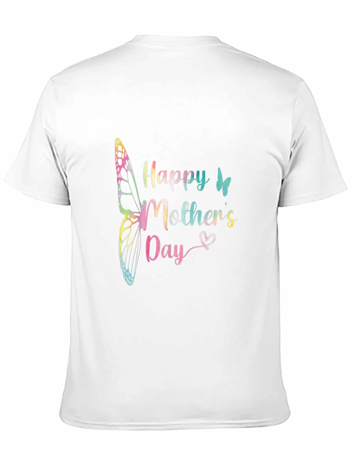 Camiseta Negra Feliz Día de la Madre con Mariposa