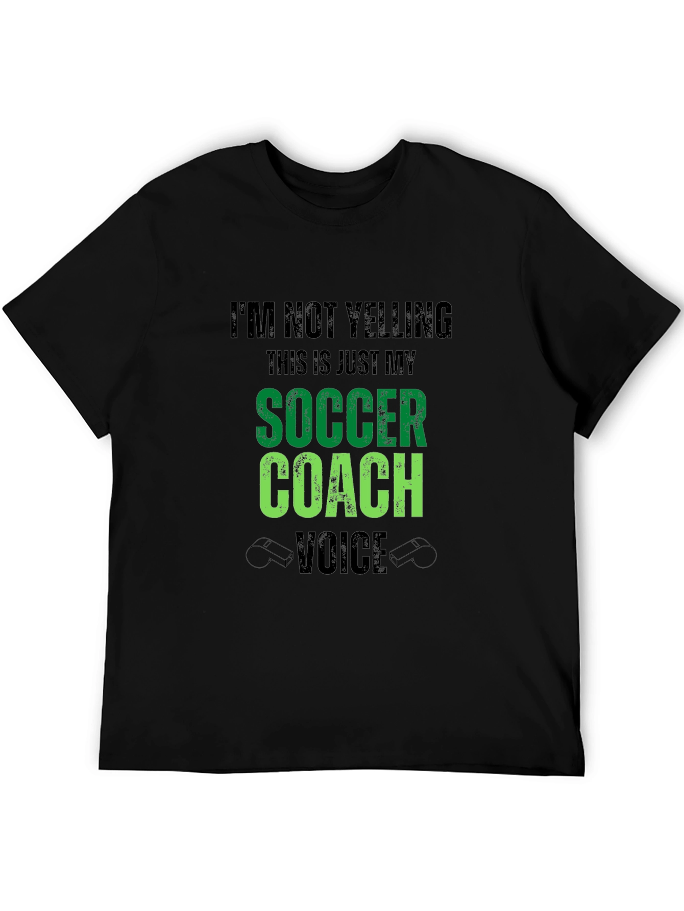 Camiseta Negra: Voz de Entrenador de Fútbol