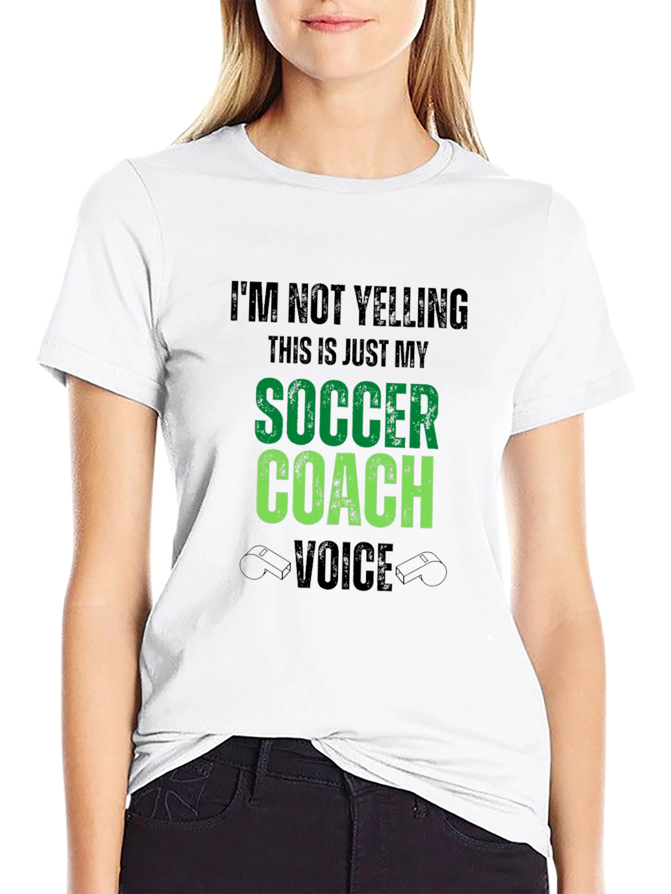 Camiseta Negra: Voz de Entrenador de Fútbol