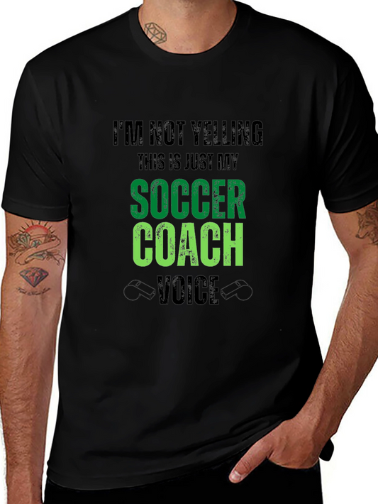 Camiseta Negra: Voz de Entrenador de Fútbol