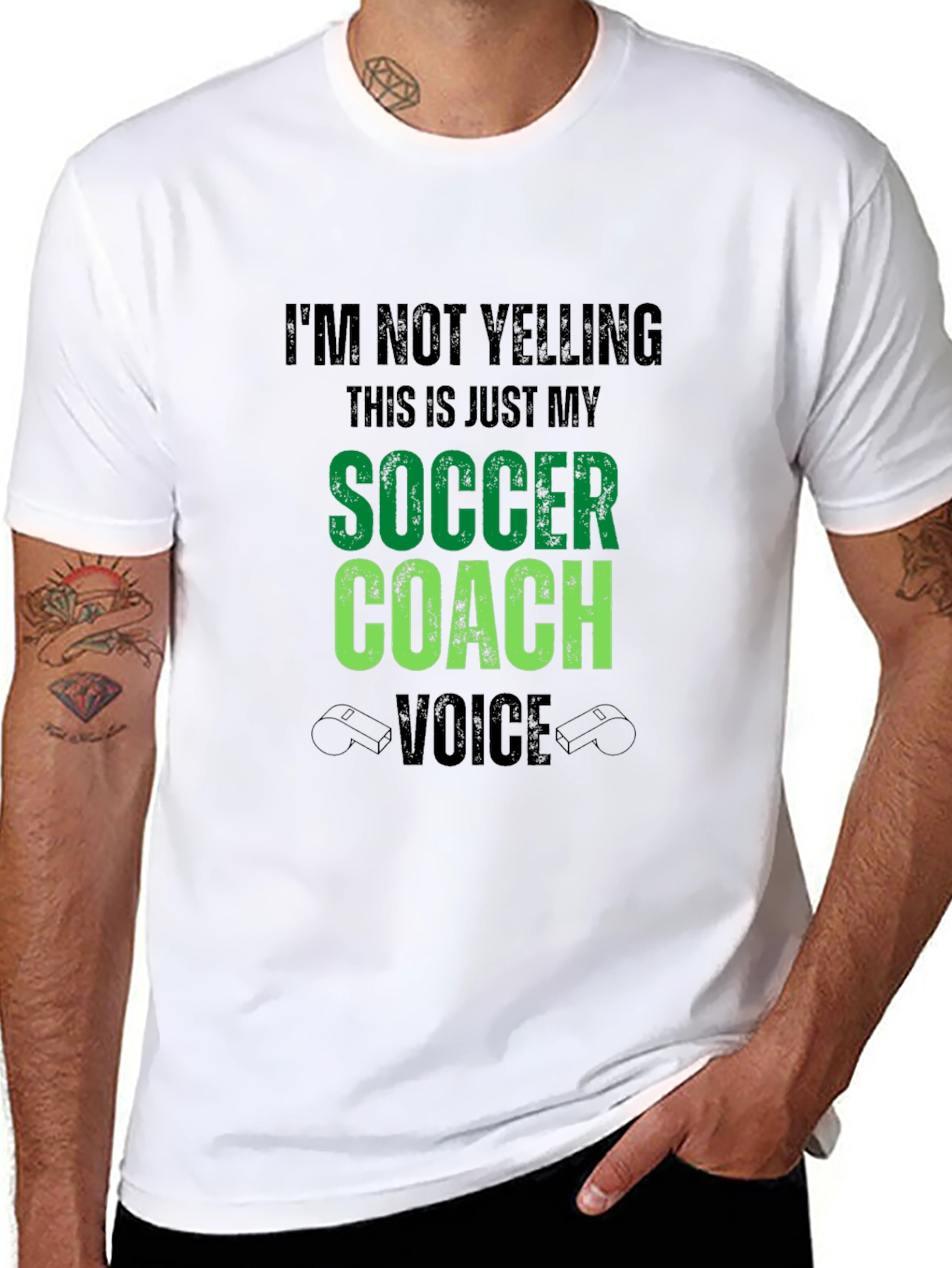 Camiseta Negra: Voz de Entrenador de Fútbol