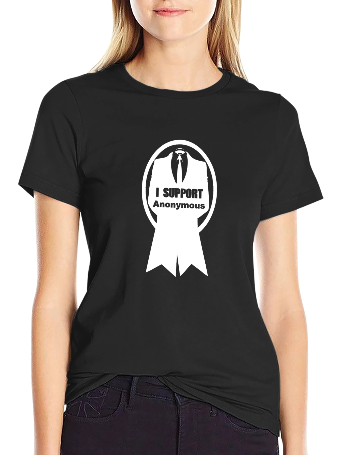 Camiseta Negra: Apoyo a Anonymous