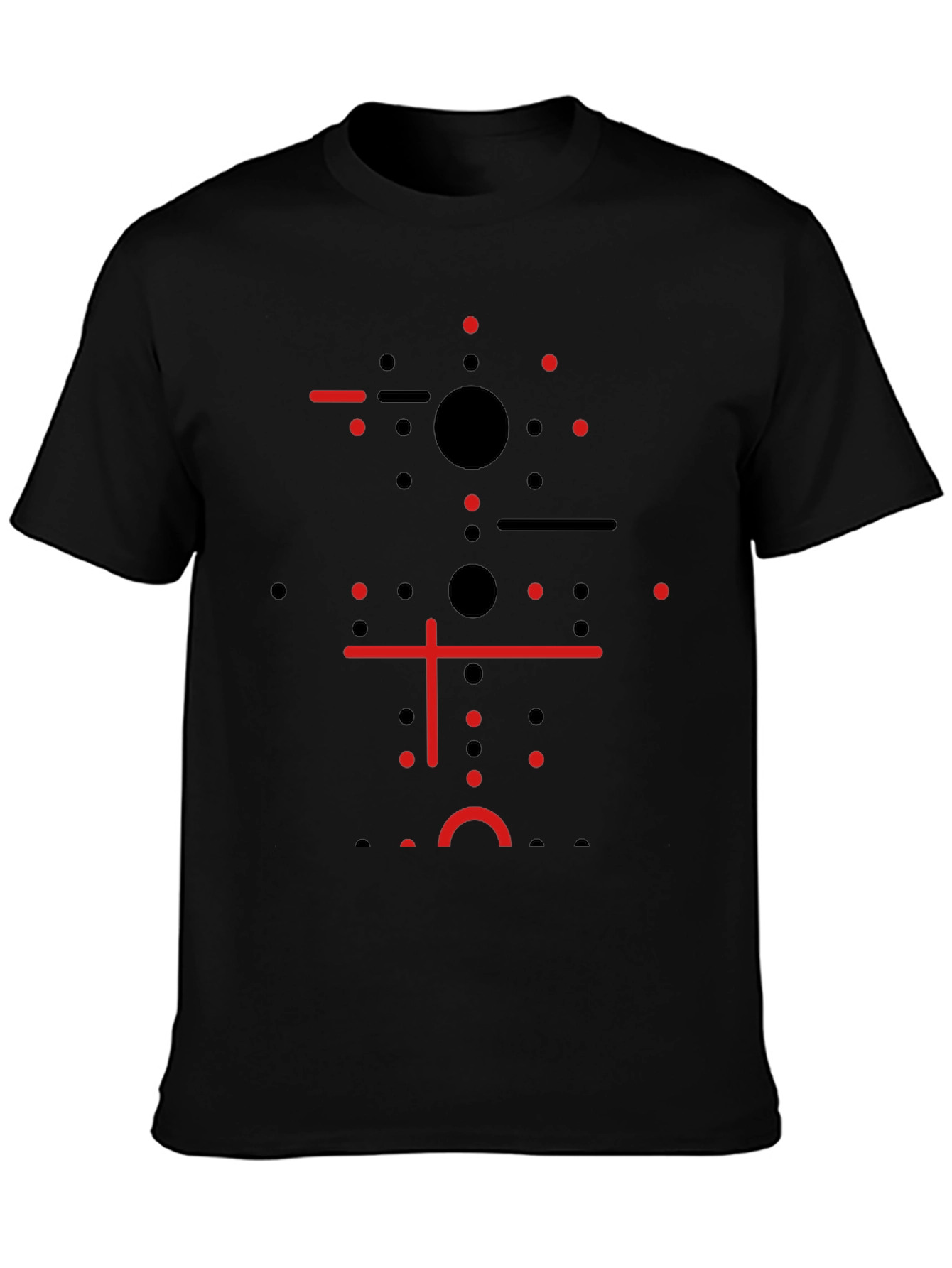 Camiseta Negra Diseño Geométrico Moderno