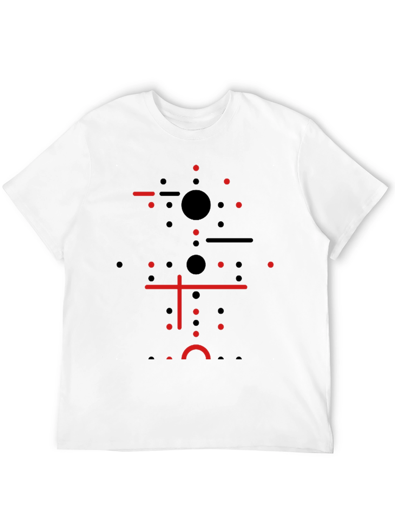 Camiseta Negra Diseño Geométrico Moderno