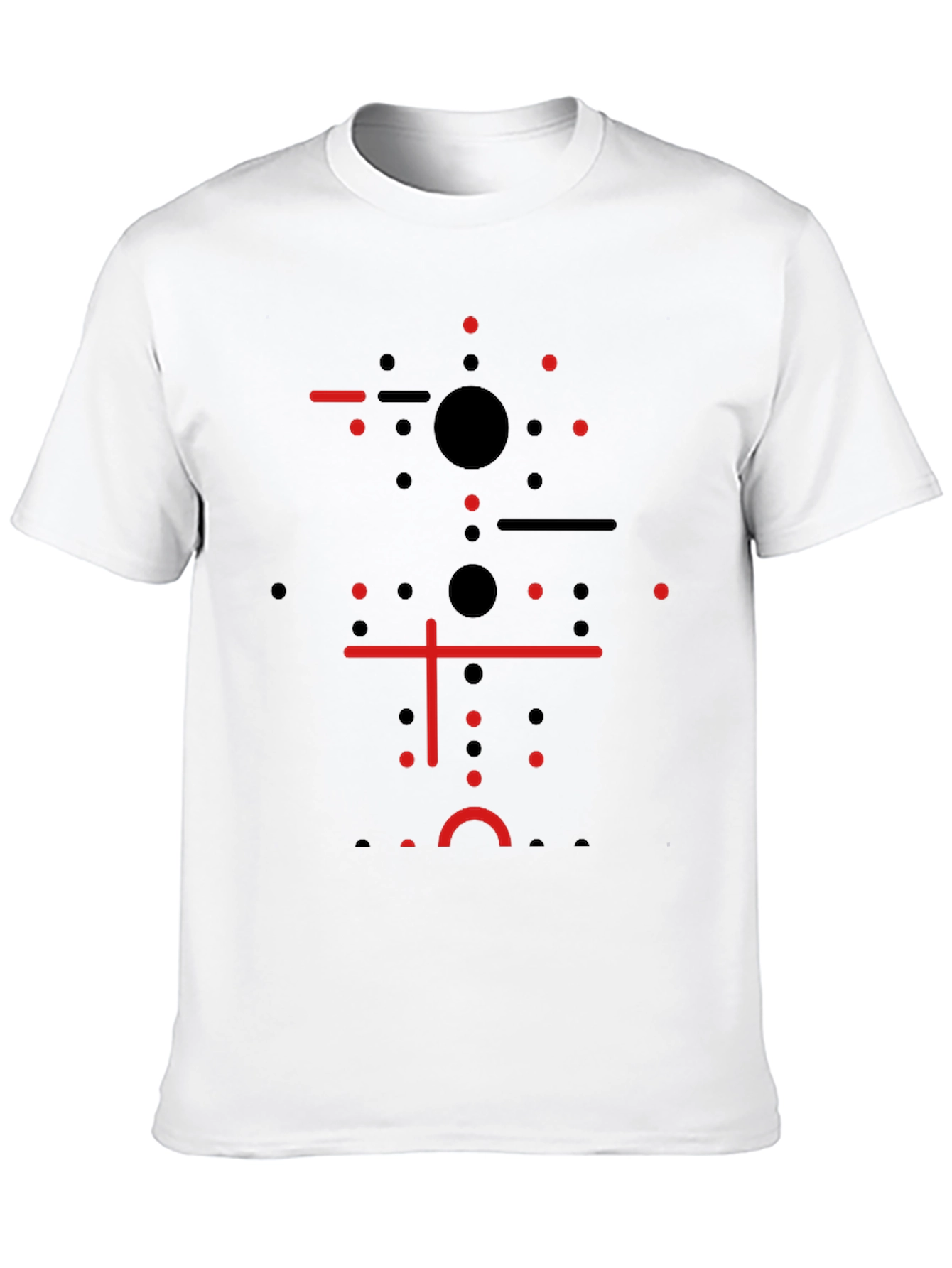 Camiseta Negra Diseño Geométrico Moderno