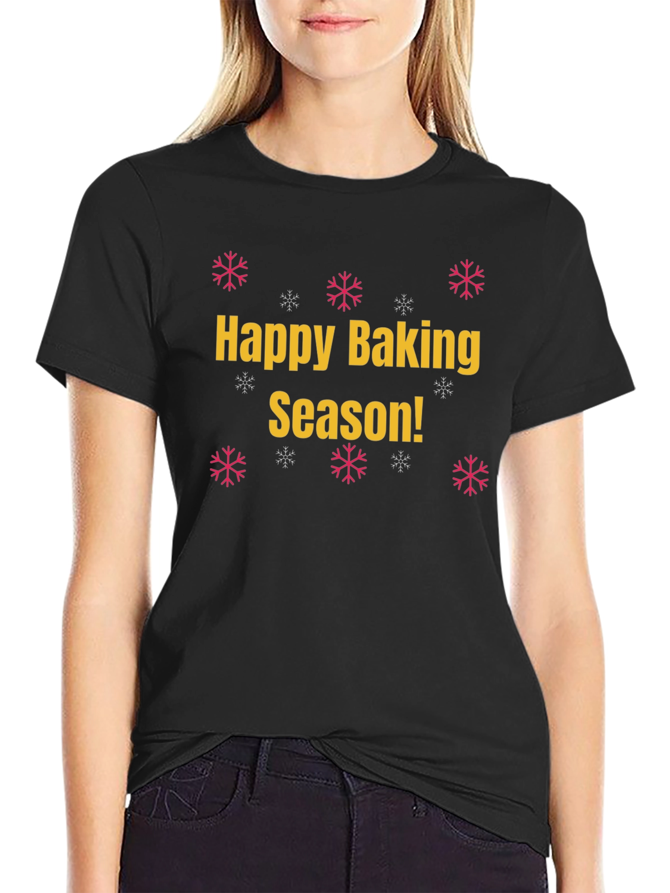 Camiseta Negra Happy Baking Season!