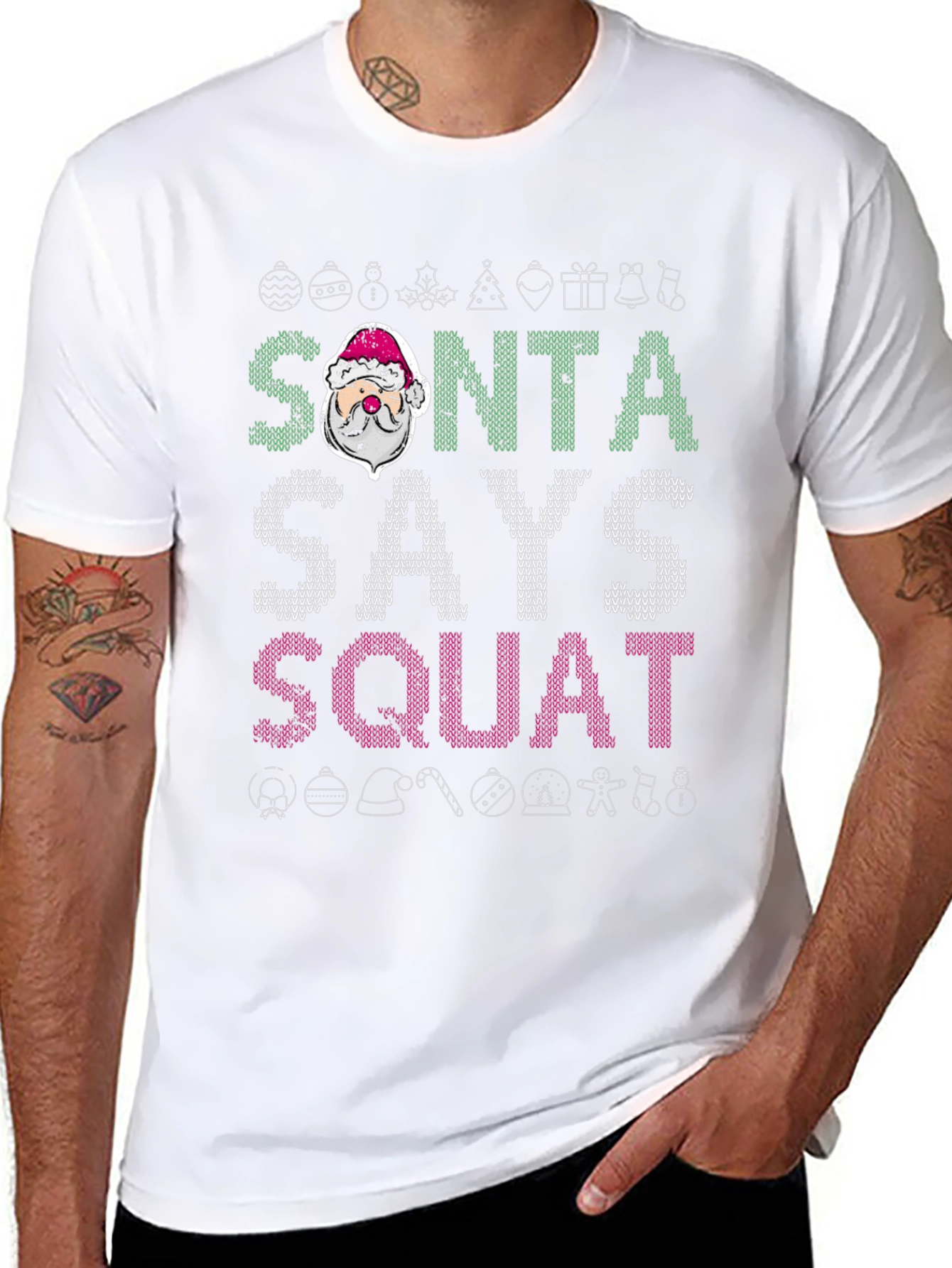 Camiseta Navideña Santa Dice Squat