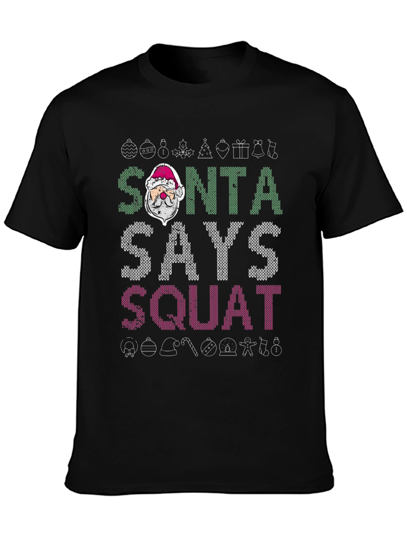 Camiseta Navideña Santa Dice Squat
