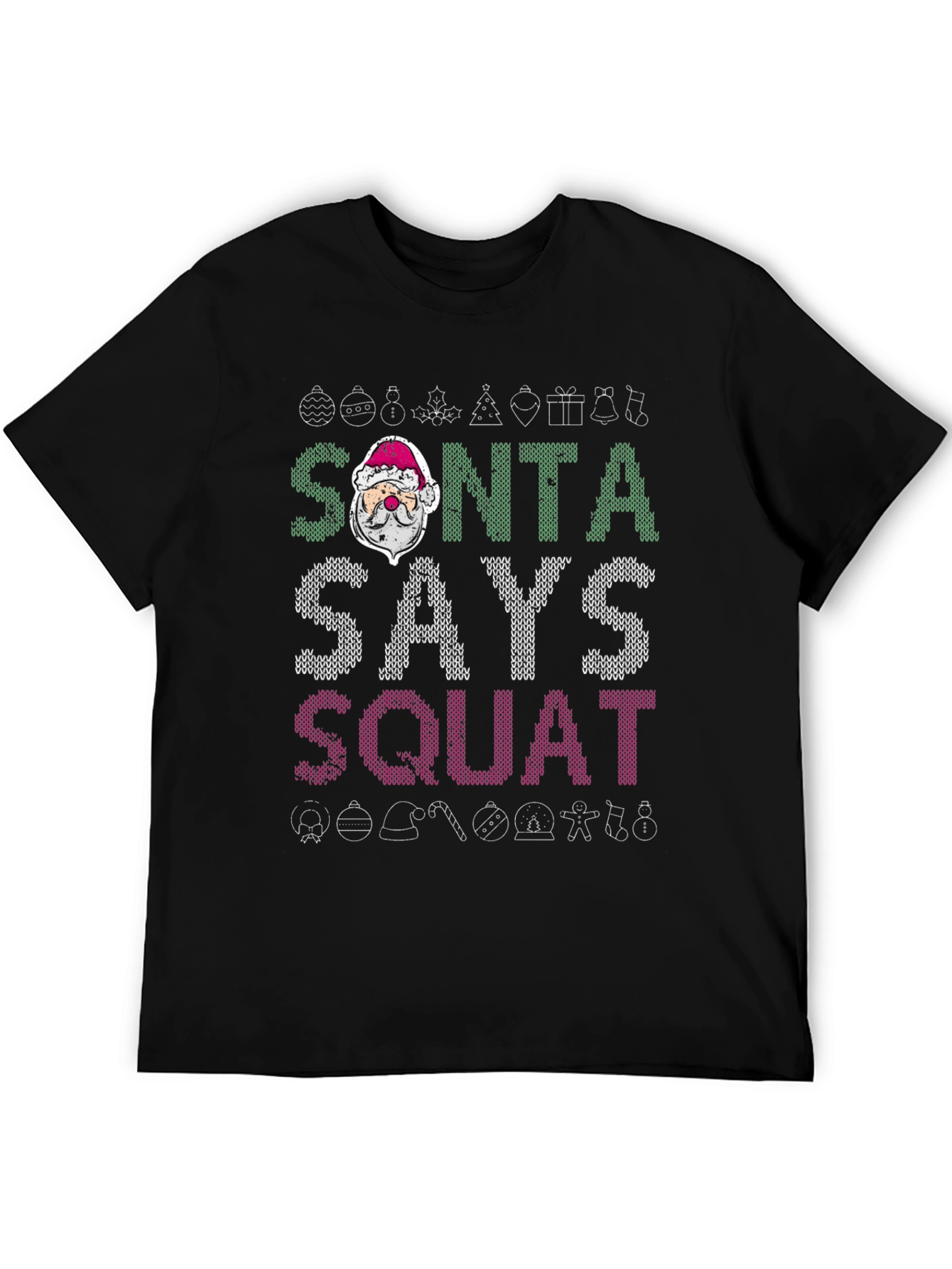 Camiseta Navideña Santa Dice Squat