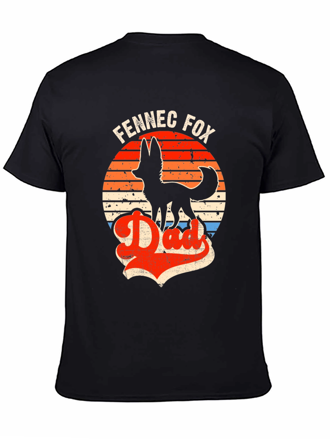 Camiseta Negra Fennec Fox Dad