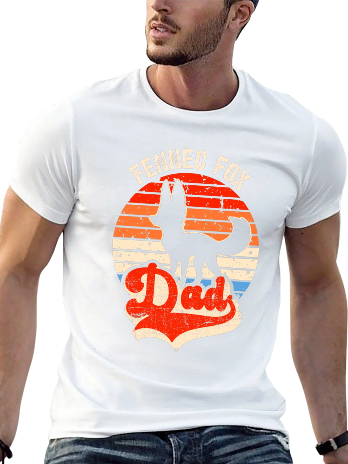 Camiseta Negra Fennec Fox Dad