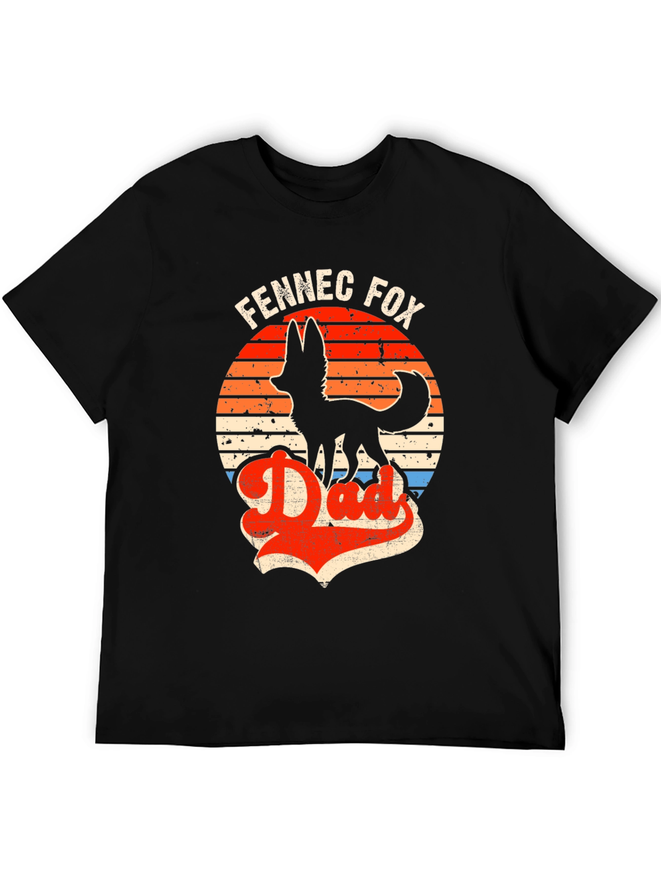 Camiseta Negra Fennec Fox Dad