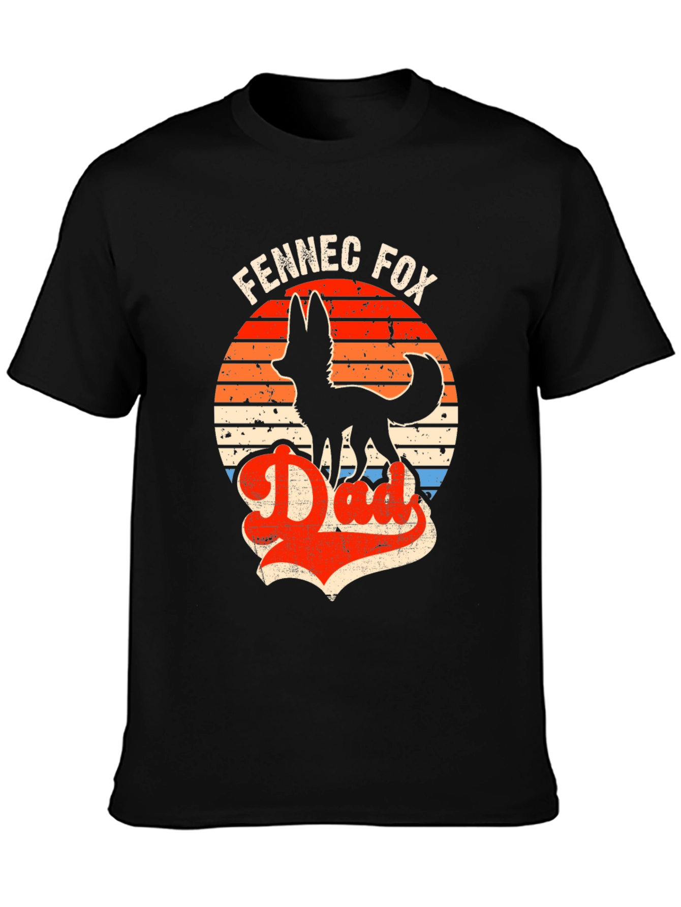 Camiseta Negra Fennec Fox Dad