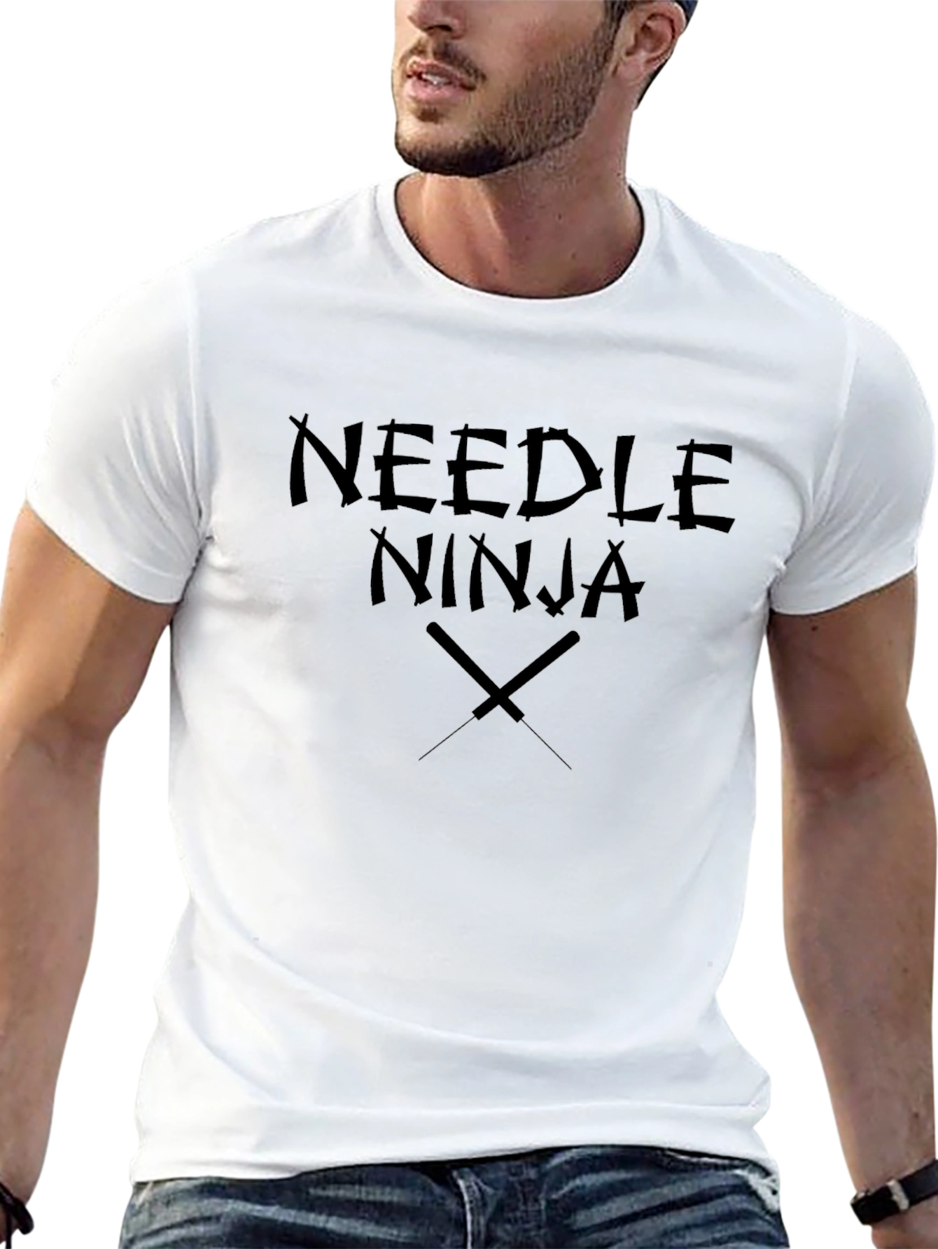 Camiseta Negra Needle Ninja para Hombre