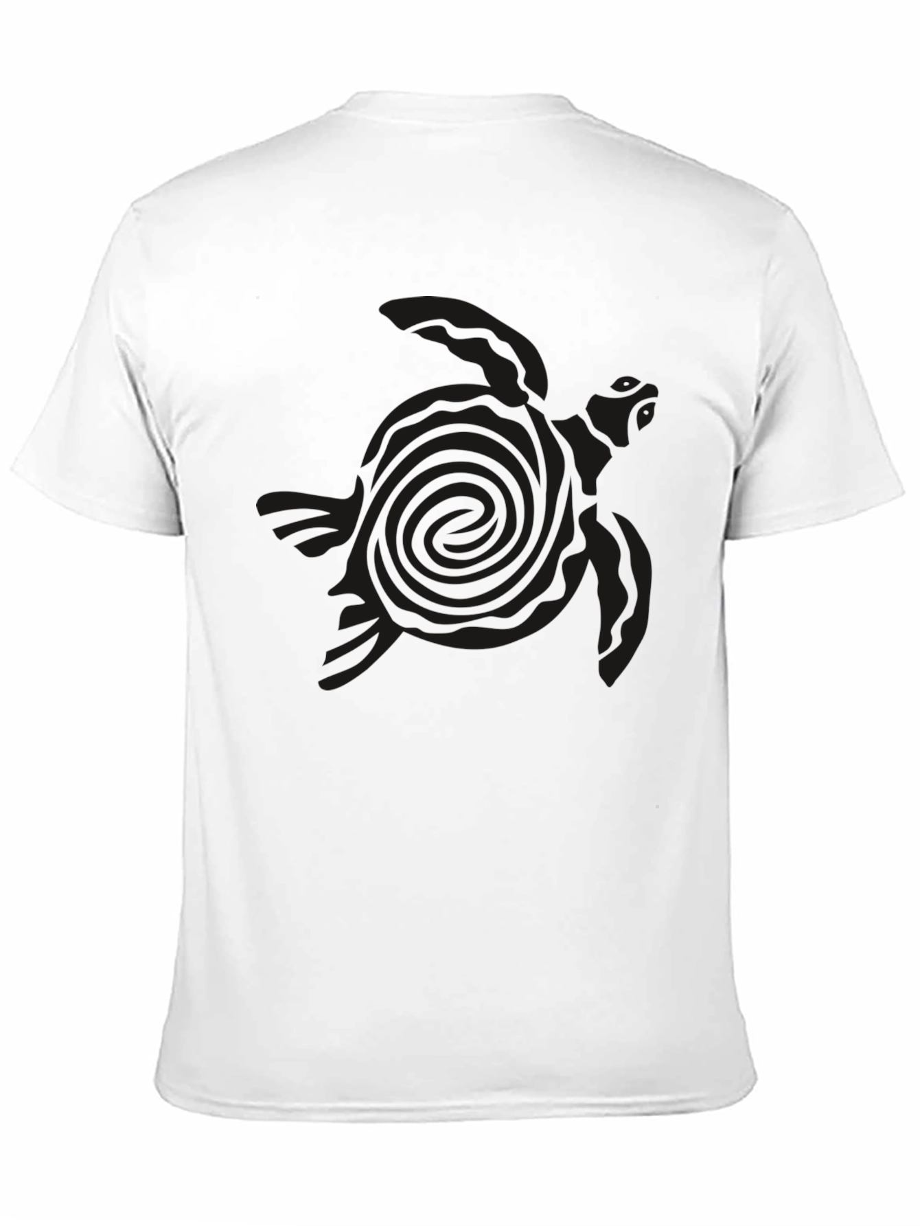 Camiseta Negra con Diseño de Tortuga Tribal