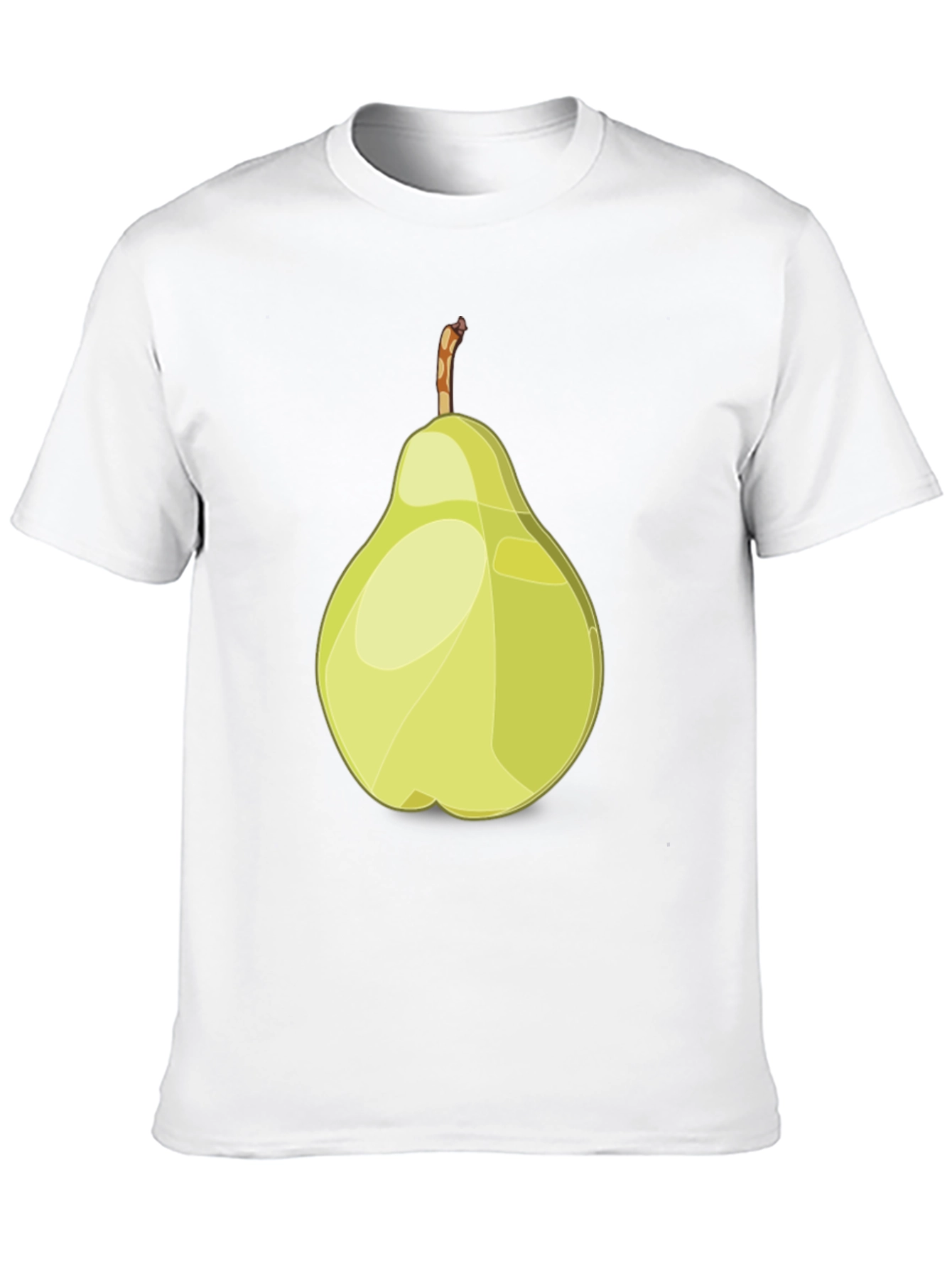 Camiseta Negra con Diseño de Pera Abstracta