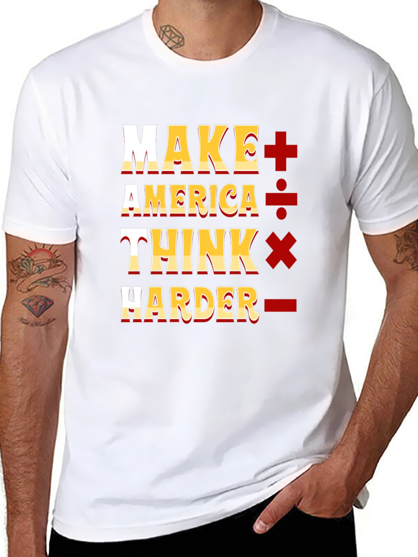 Camiseta Negra: Make America Think Harder
