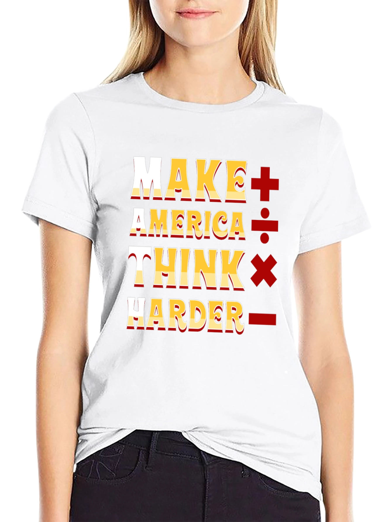 Camiseta Negra: Make America Think Harder