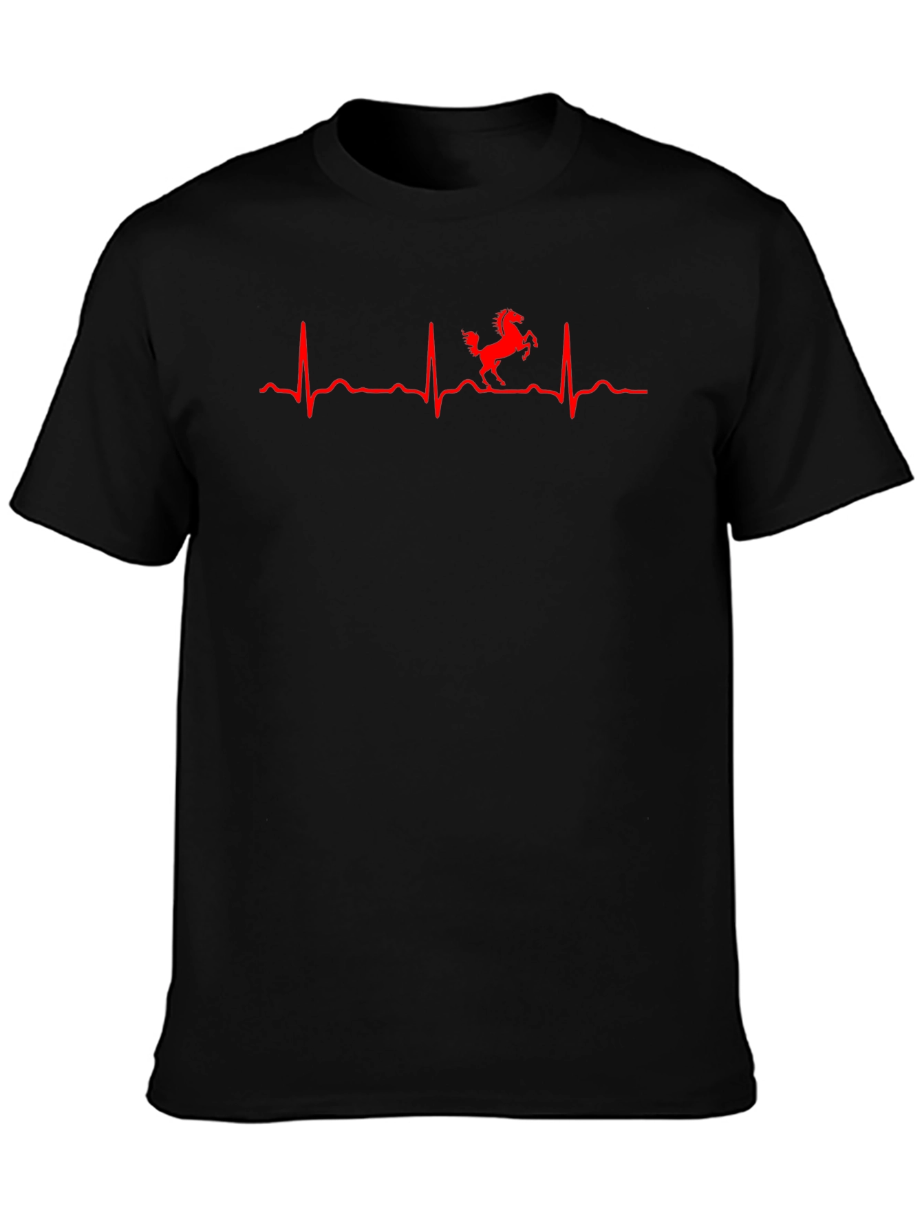 Ferrari Heartbeat T-Shirt - Mens Black Tee