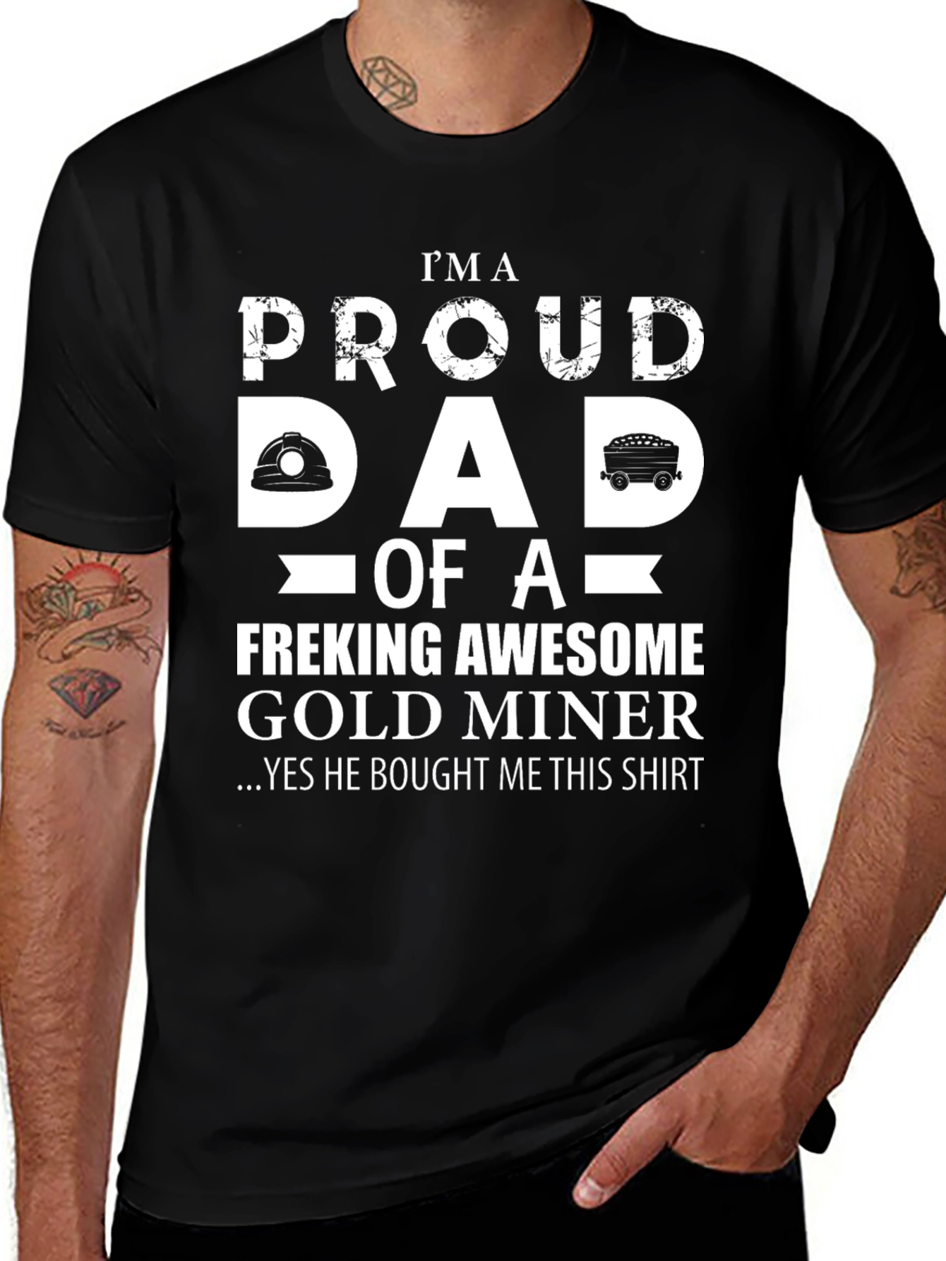 Camiseta Papá Orgulloso de Minero de Oro