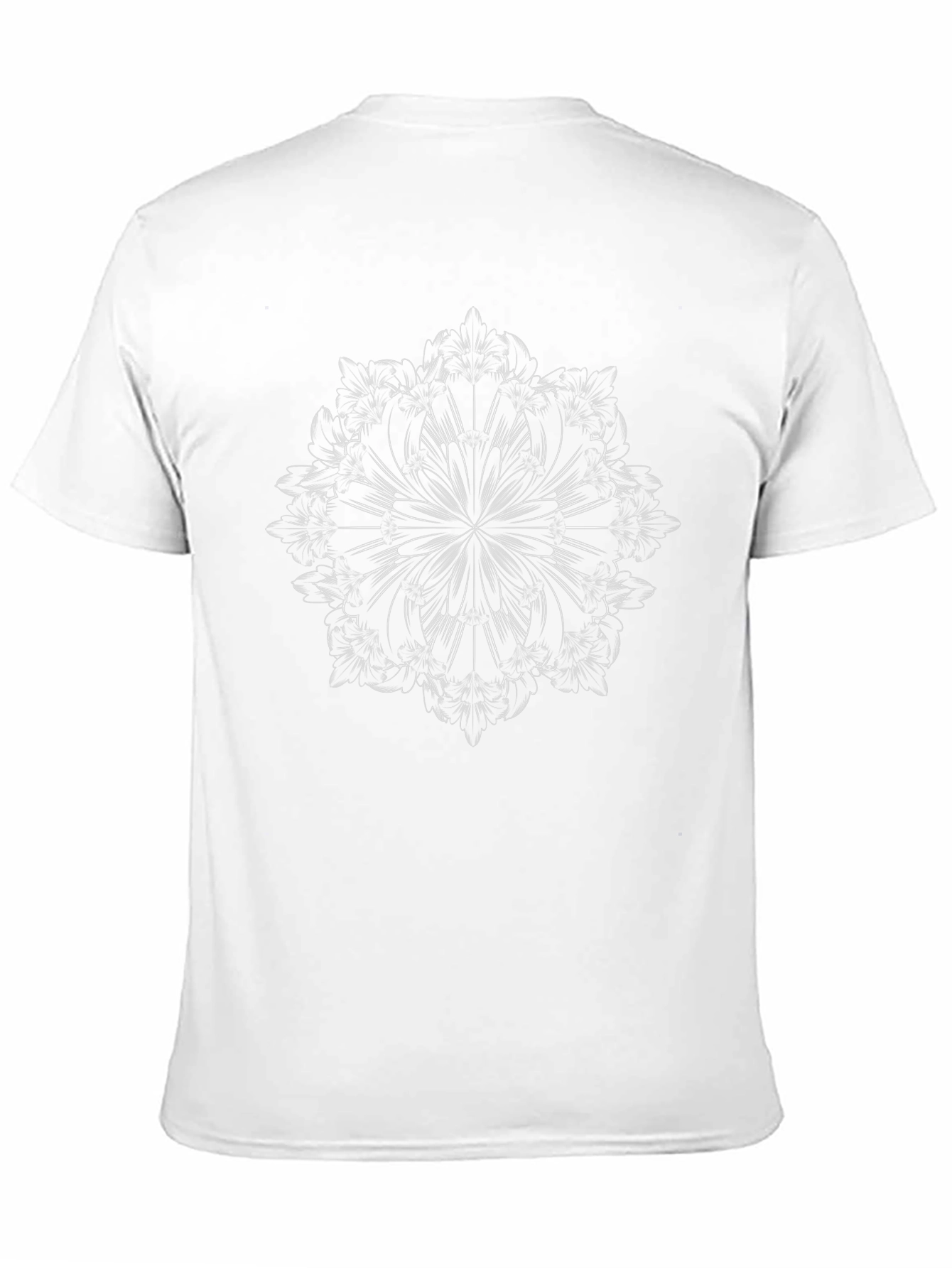 Camiseta Negra Mandala Abstracta para Hombre