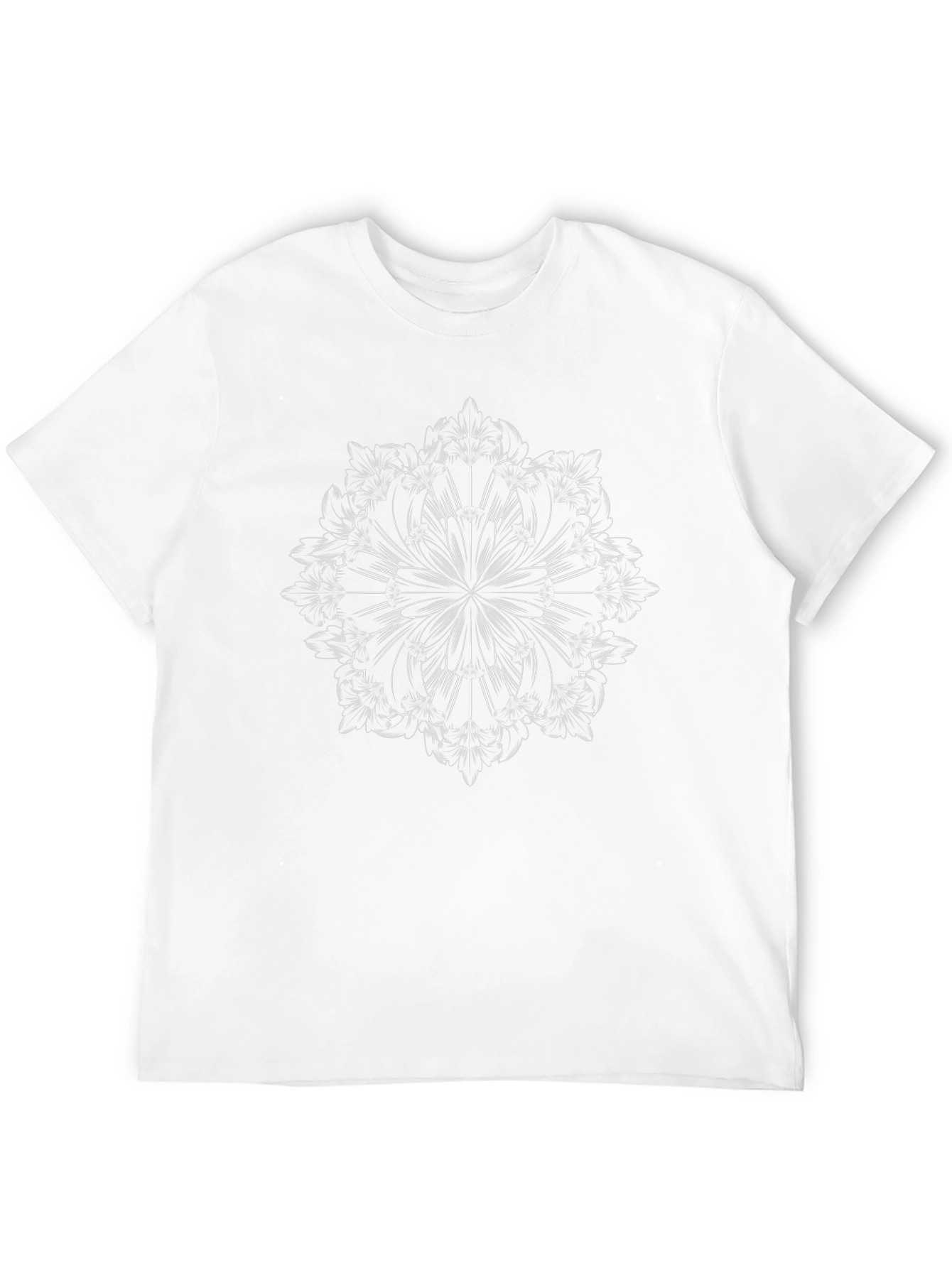 Camiseta Negra Mandala Abstracta para Hombre