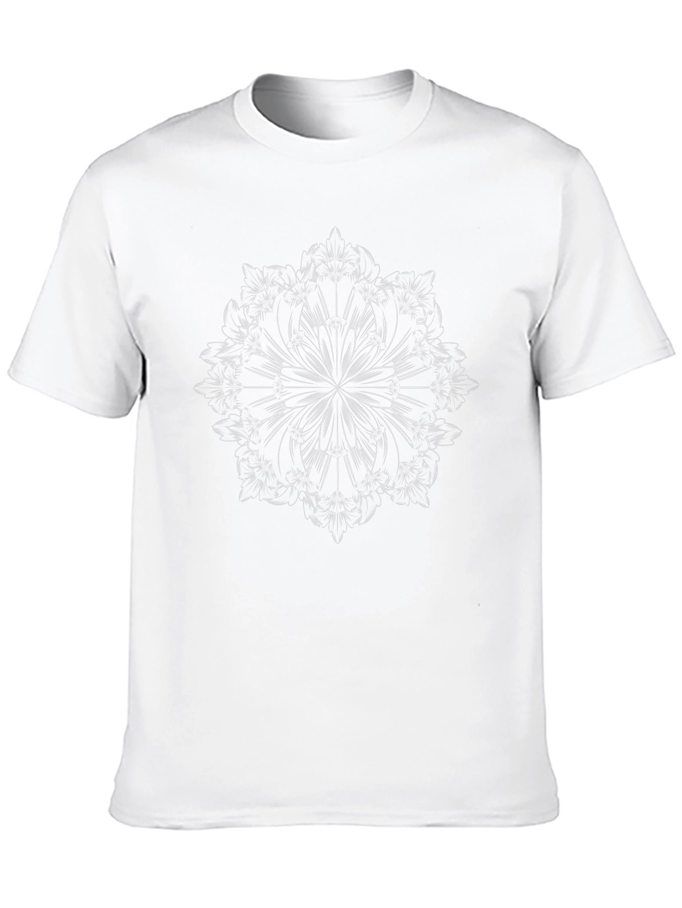 Camiseta Negra Mandala Abstracta para Hombre