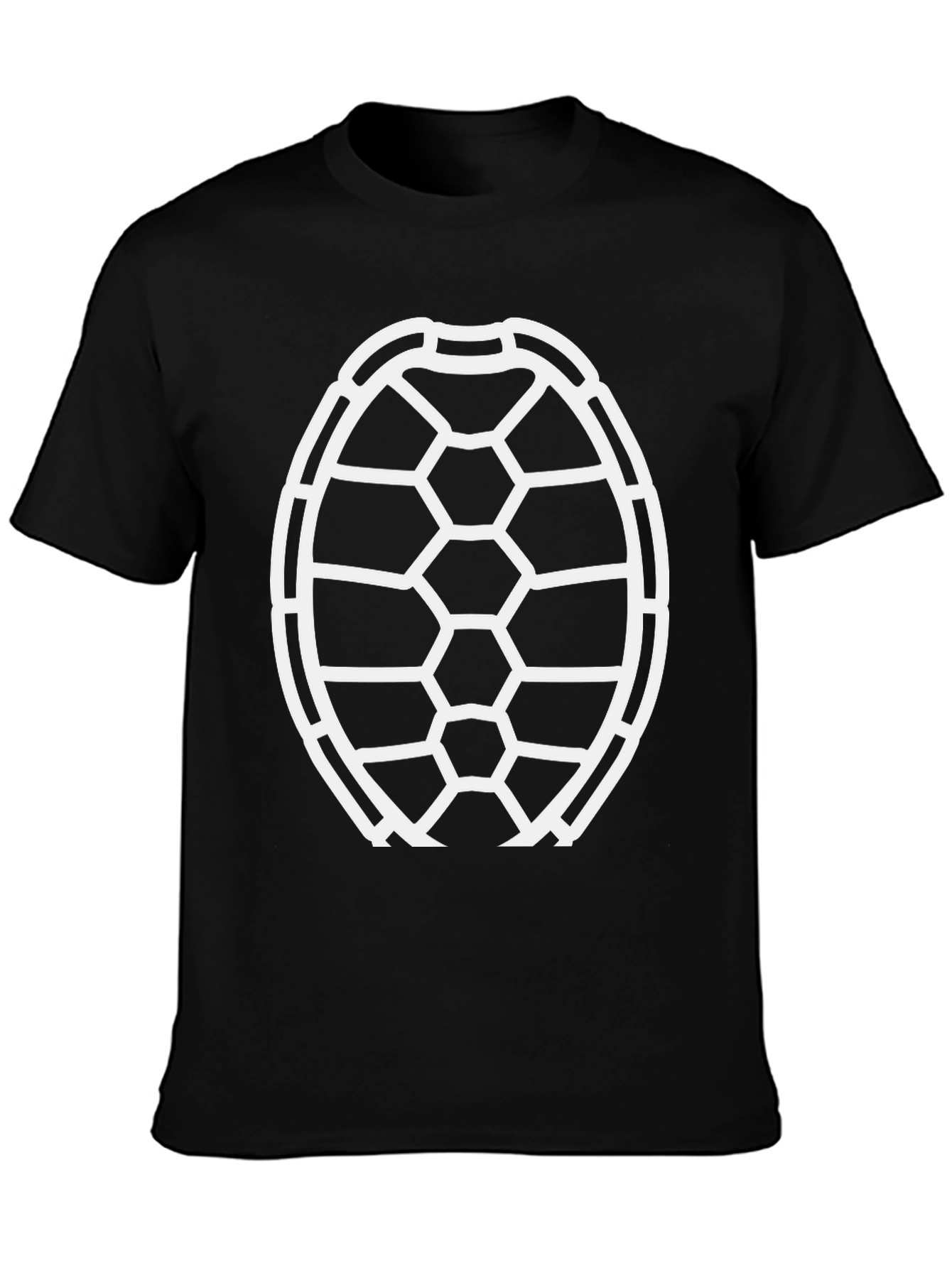 Camiseta Negra con Diseño de Caparazón de Tortuga