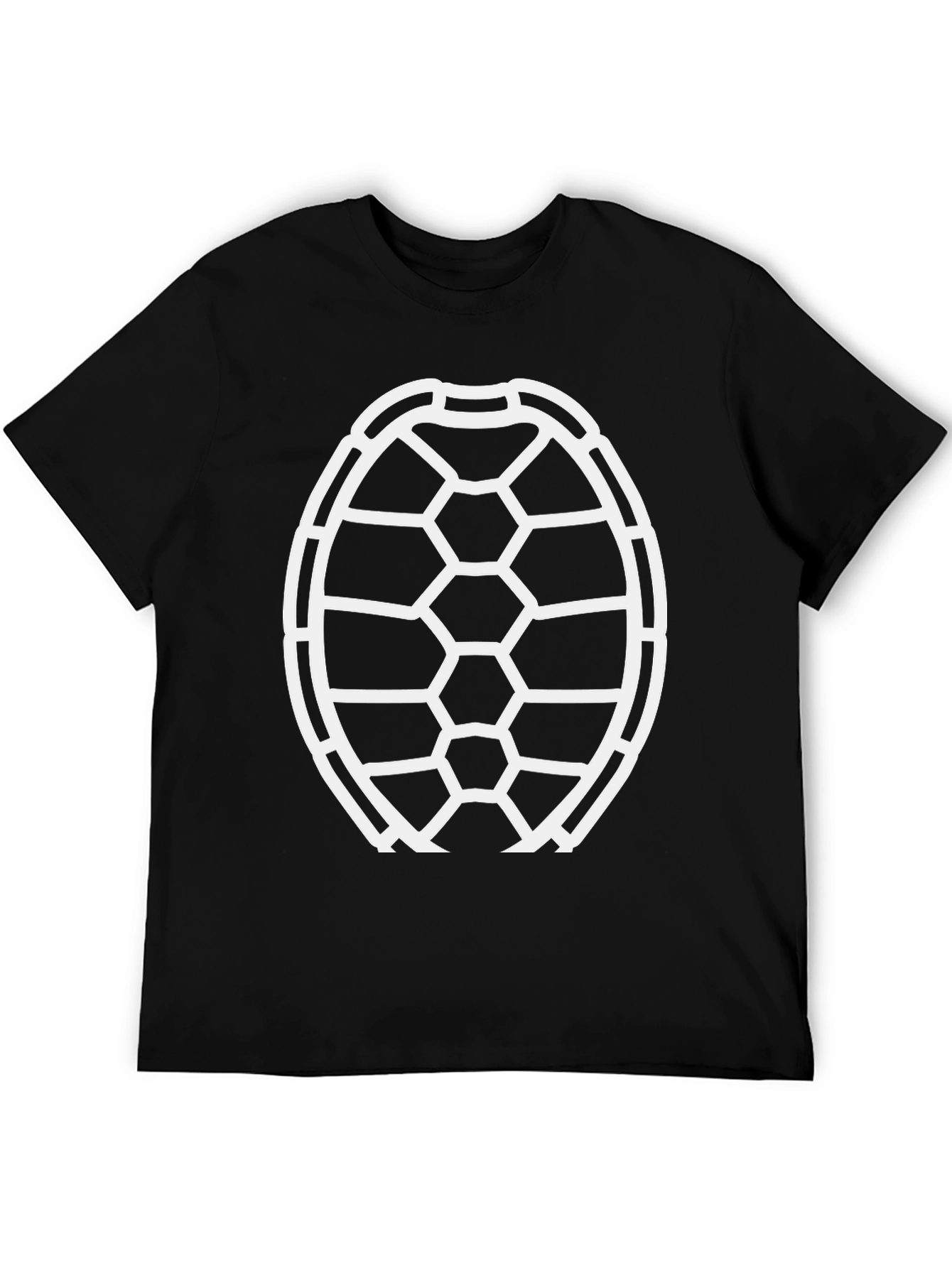 Camiseta Negra con Diseño de Caparazón de Tortuga