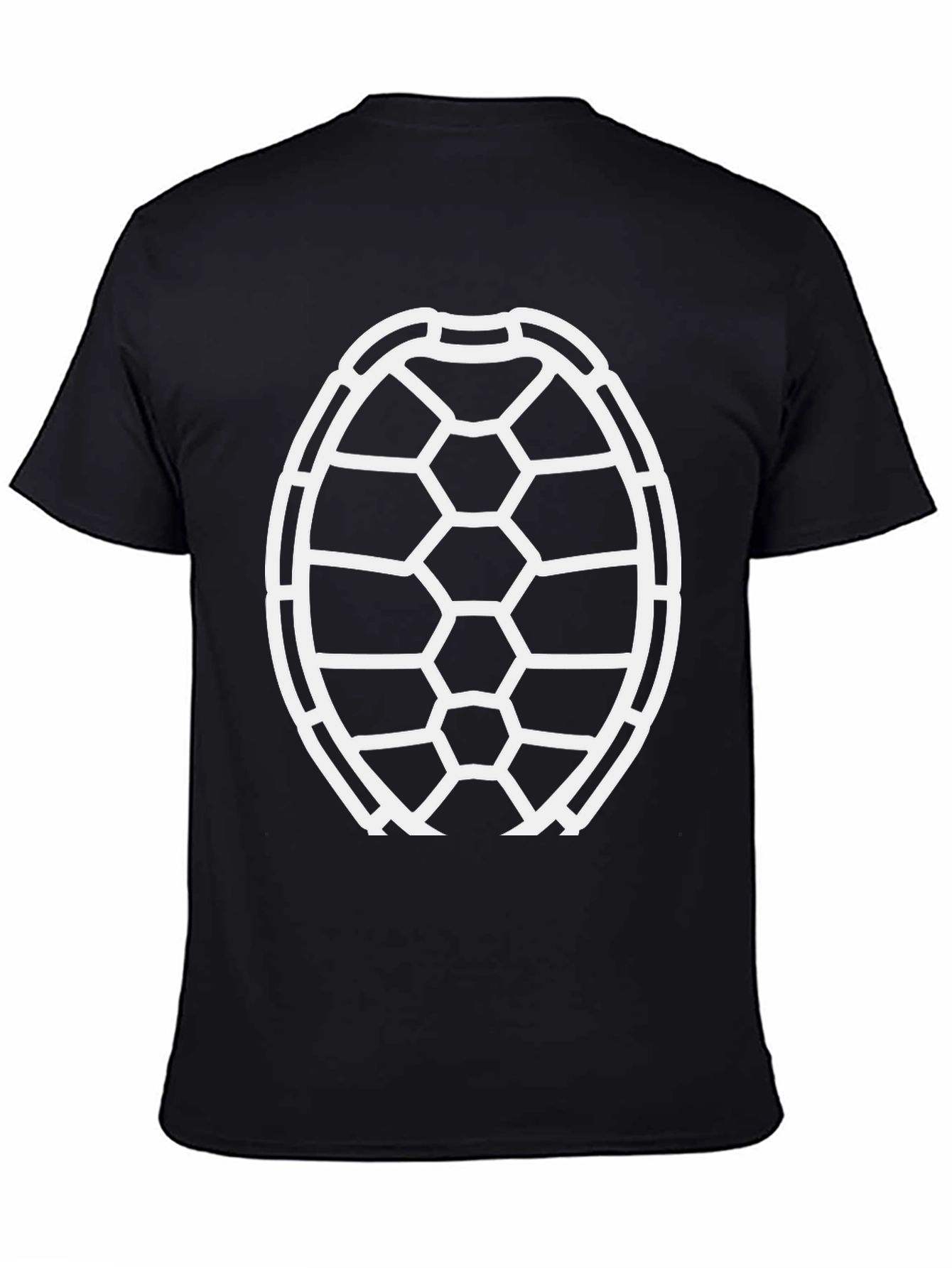 Camiseta Negra con Diseño de Caparazón de Tortuga