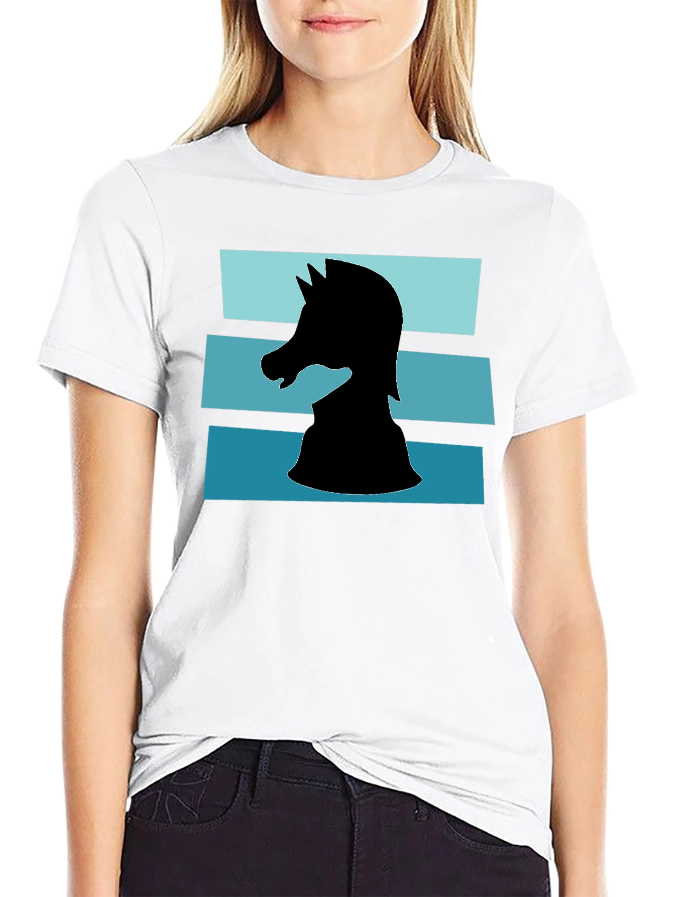 Camiseta Caballero Ajedrez Diseño Retro