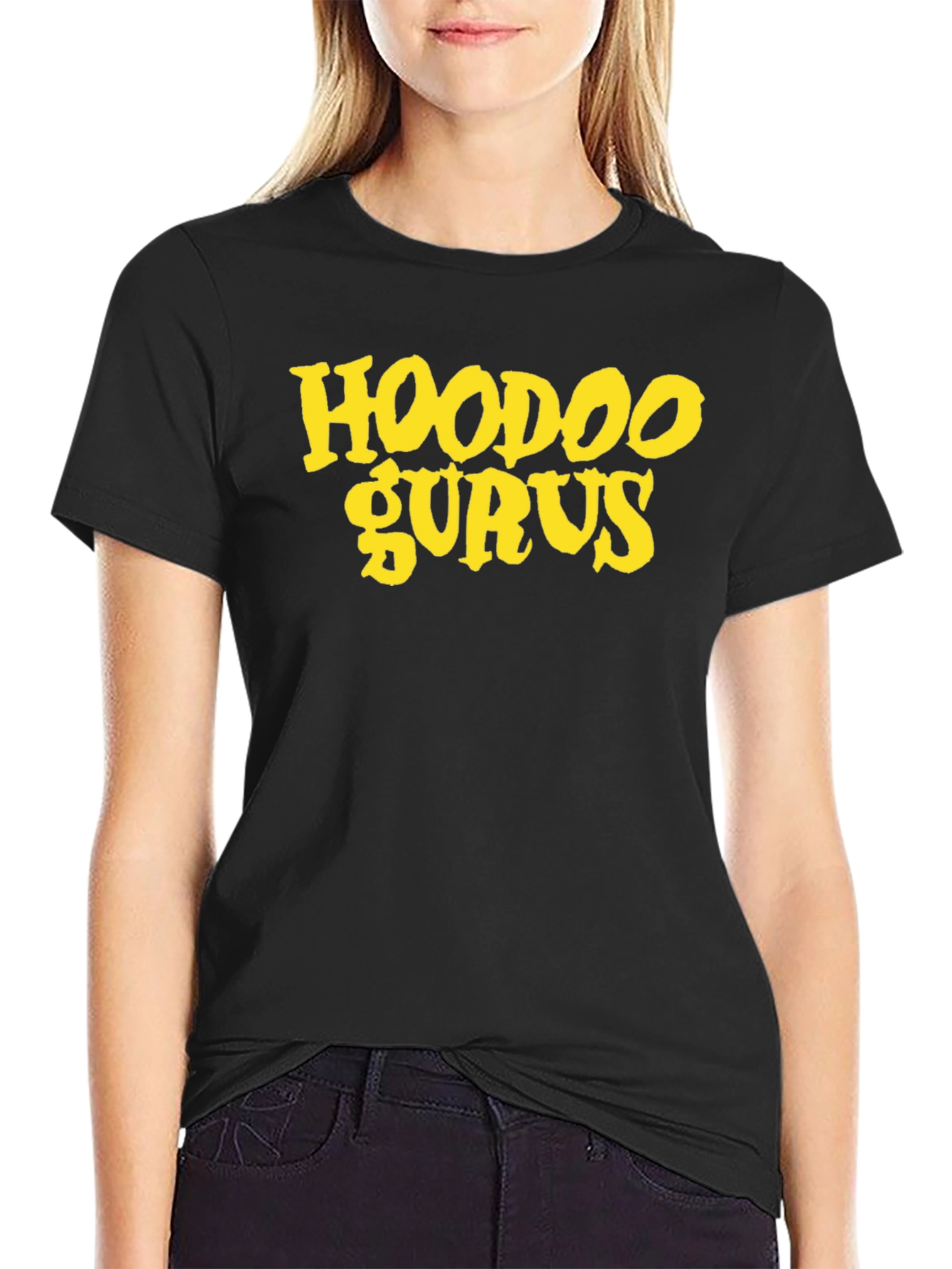 Camiseta Negra con Estampado Hoodoo Gurus