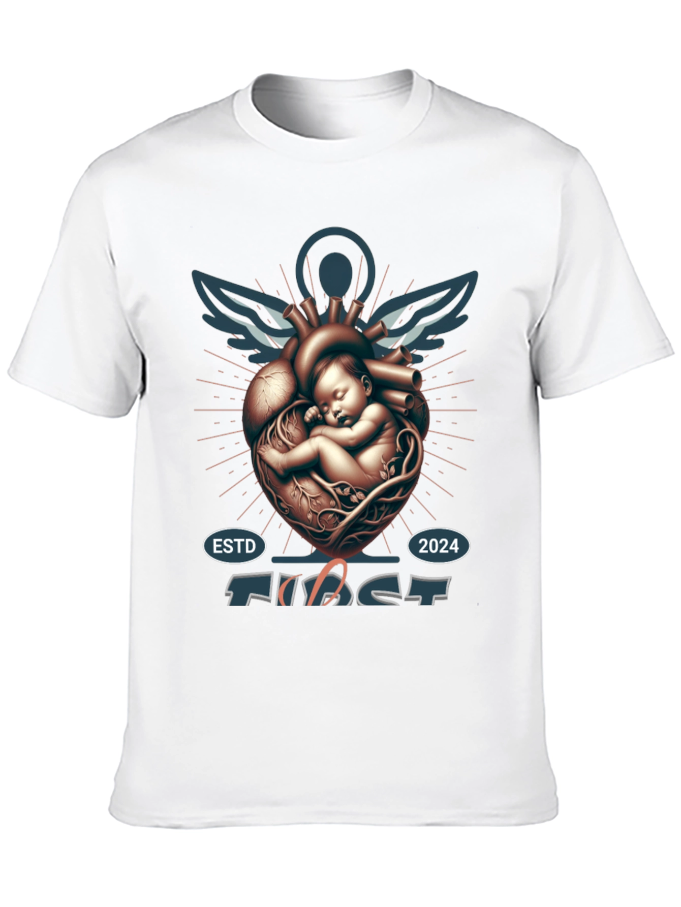Camiseta Negra Primer Latido - Diseño Único