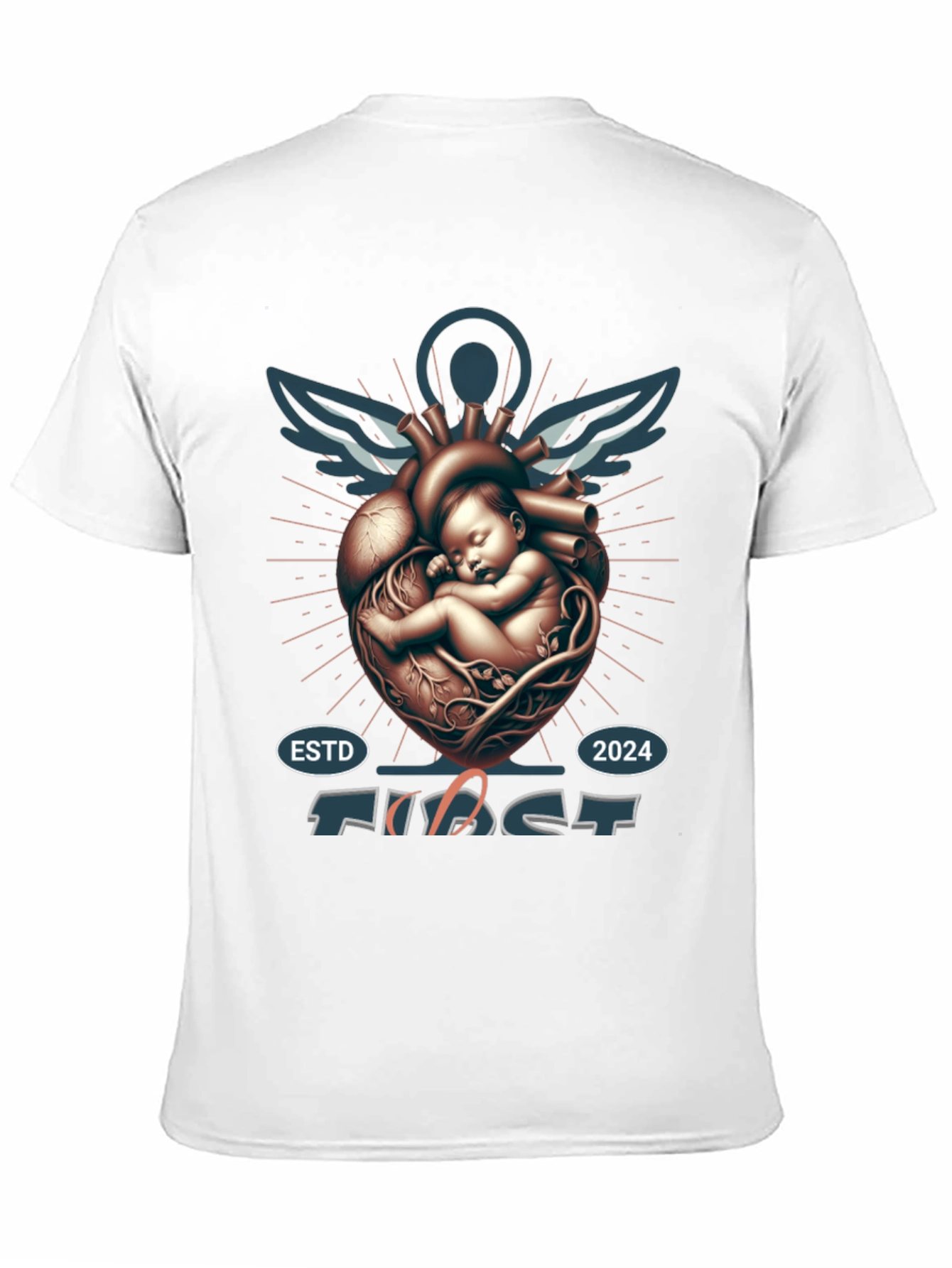 Camiseta Negra Primer Latido - Diseño Único
