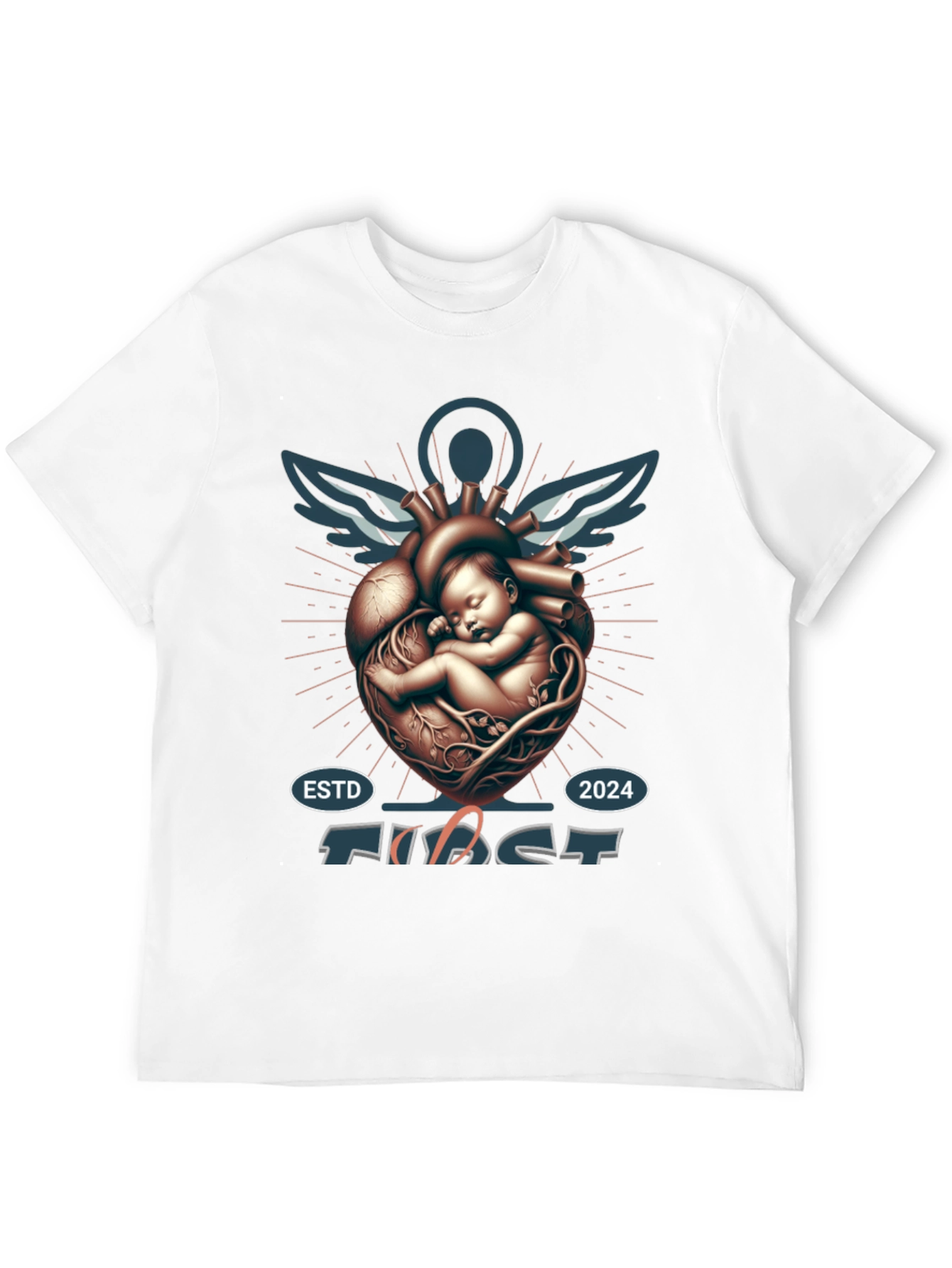 Camiseta Negra Primer Latido - Diseño Único