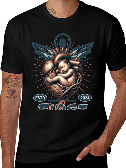 Camiseta Negra Primer Latido - Diseño Único
