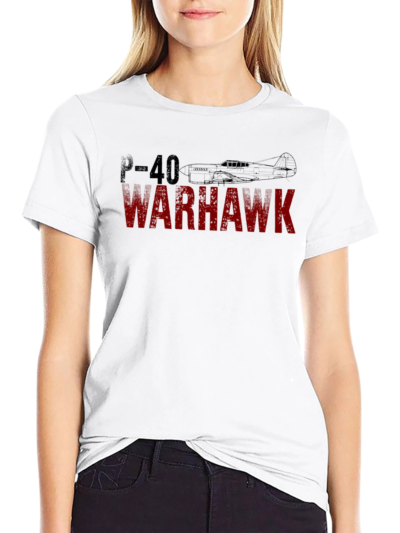 Camiseta Negra P-40 Warhawk
