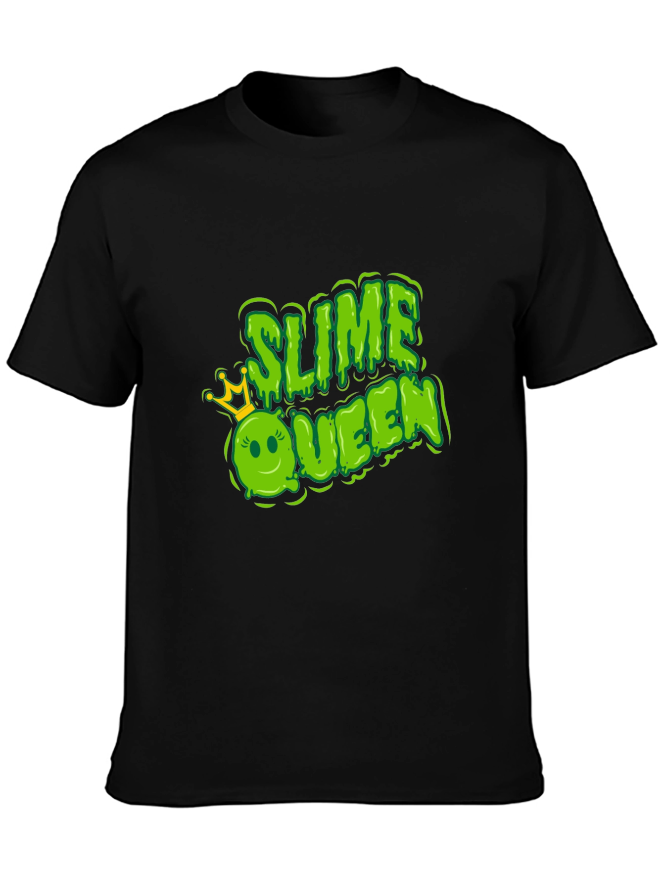 Camiseta Negra Slime Queen Divertida