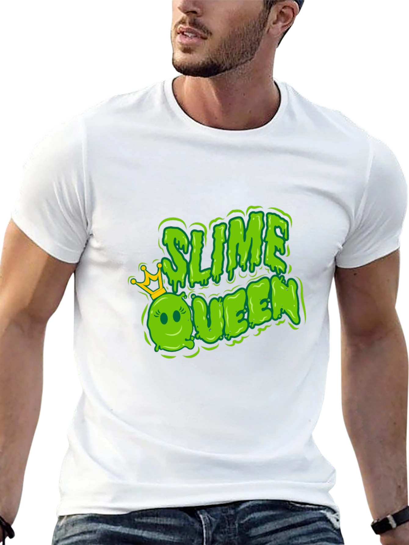 Camiseta Negra Slime Queen Divertida