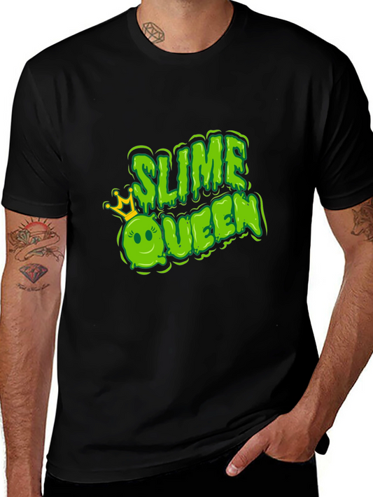 Camiseta Negra Slime Queen Divertida
