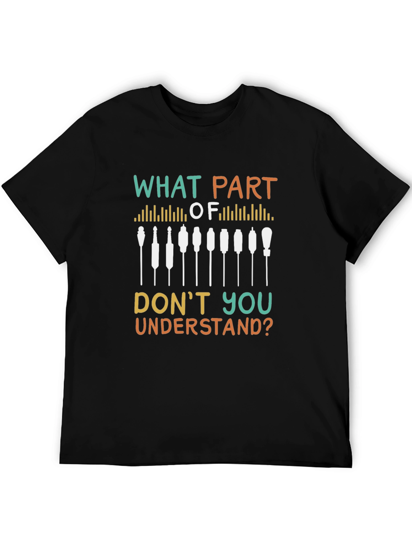 Camiseta Negra con Diseño Qué Parte No Entiendes?