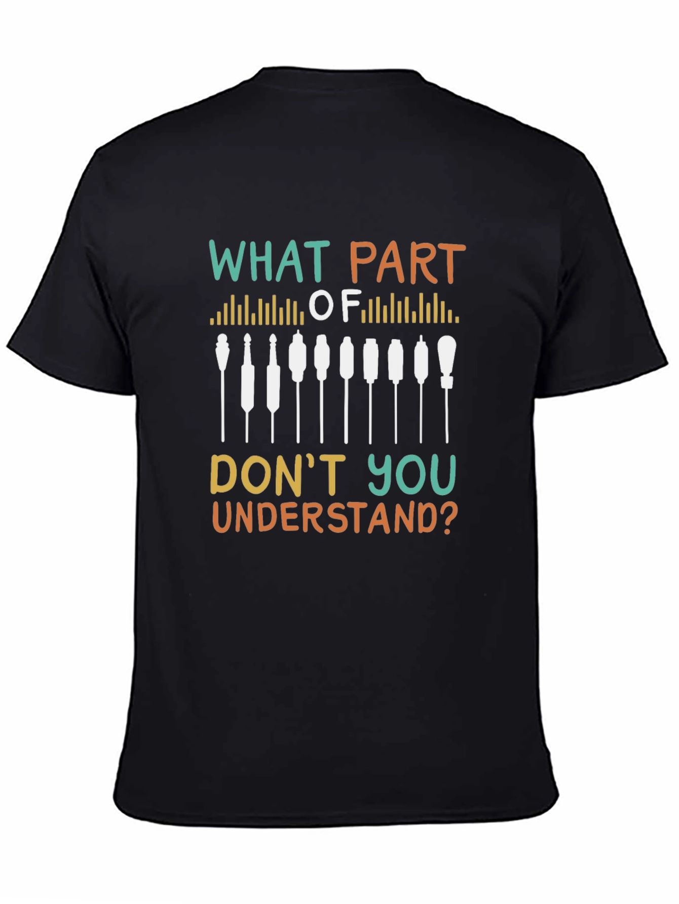 Camiseta Negra con Diseño Qué Parte No Entiendes?
