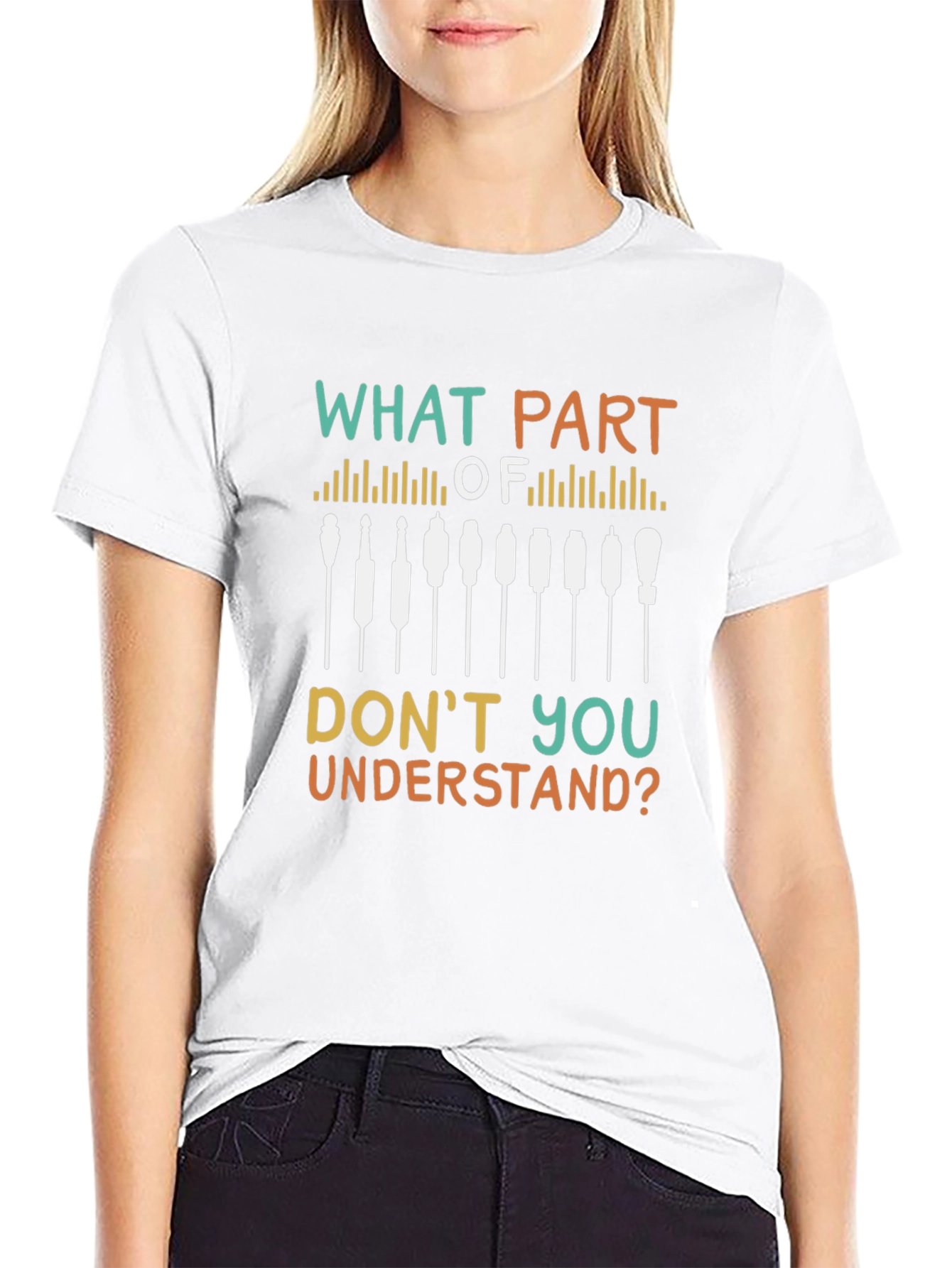 Camiseta Negra con Diseño Qué Parte No Entiendes?