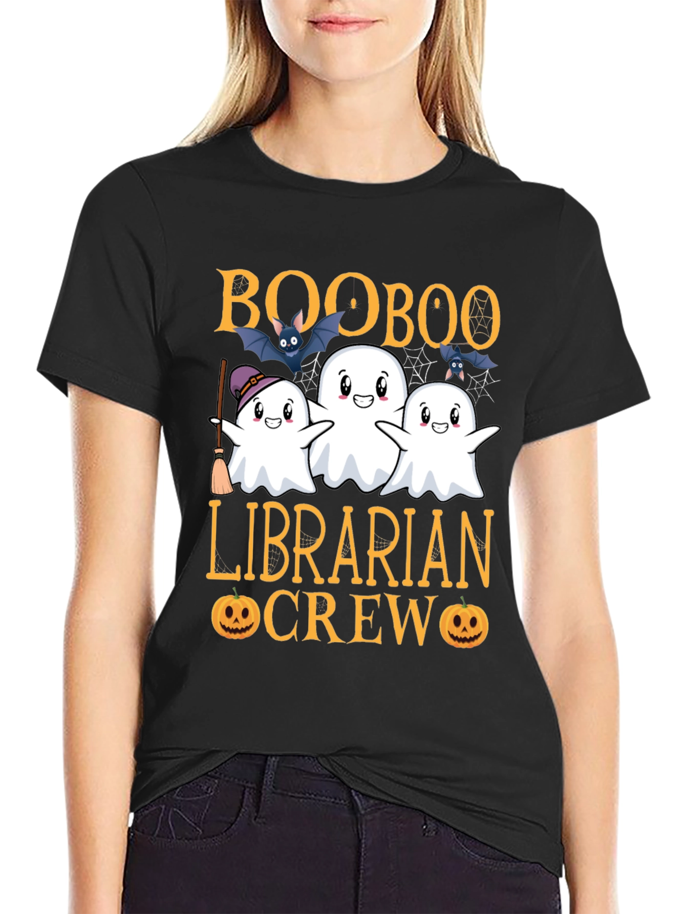 Camiseta Boo Boo Librarian Crew Halloween