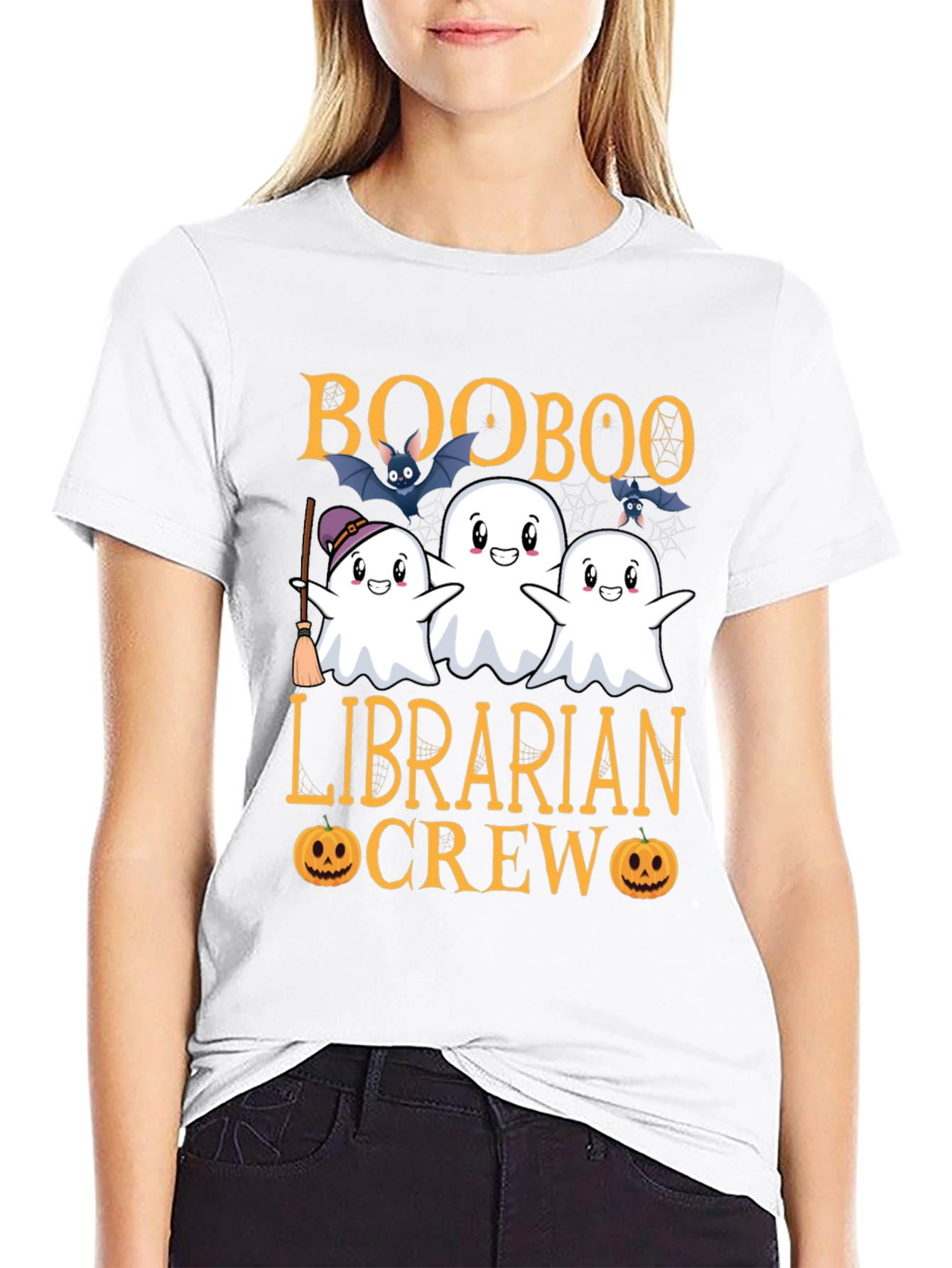 Camiseta Boo Boo Librarian Crew Halloween