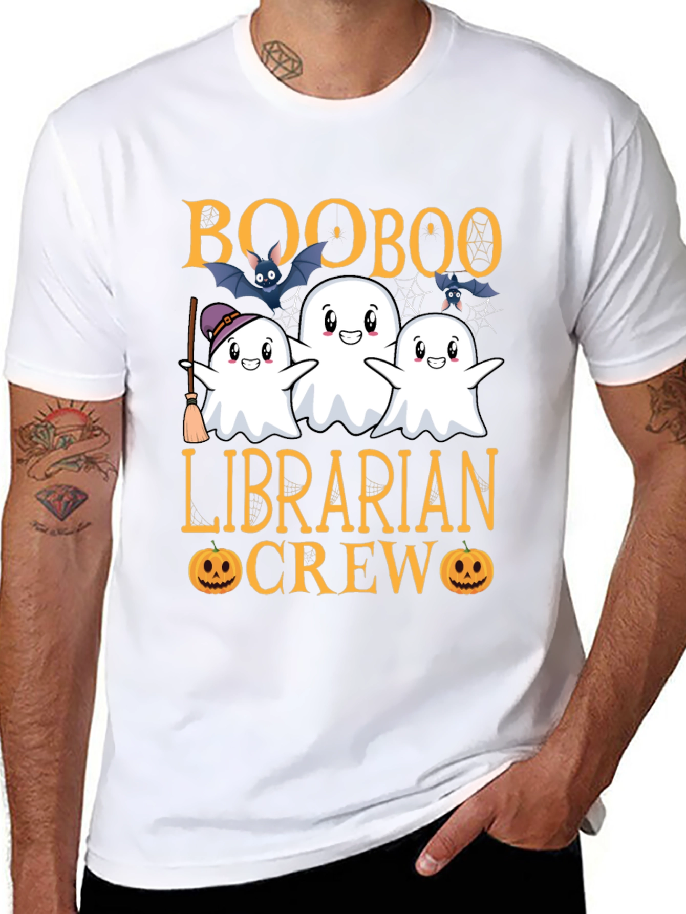 Camiseta Boo Boo Librarian Crew Halloween
