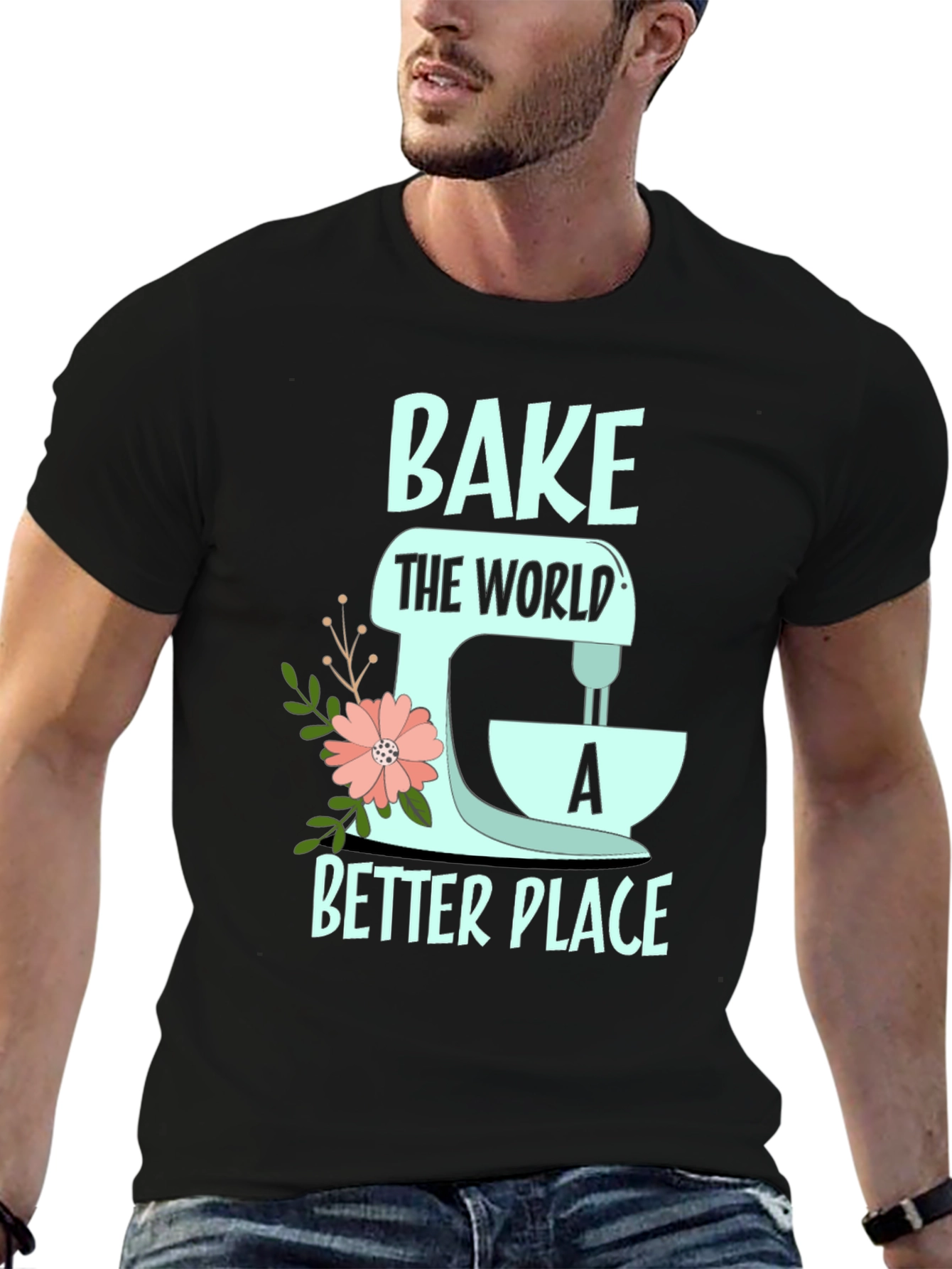 Camiseta Negra Bake the World a Better Place